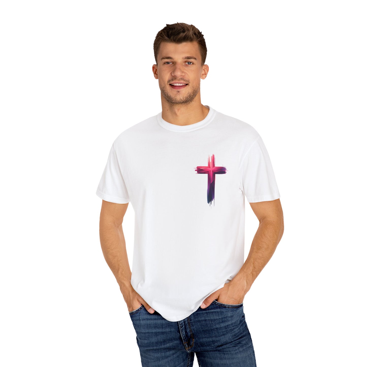 Vibrant Lion & Cross Unisex T-Shirt - Faith-Inspired Tees for Everyday Wear