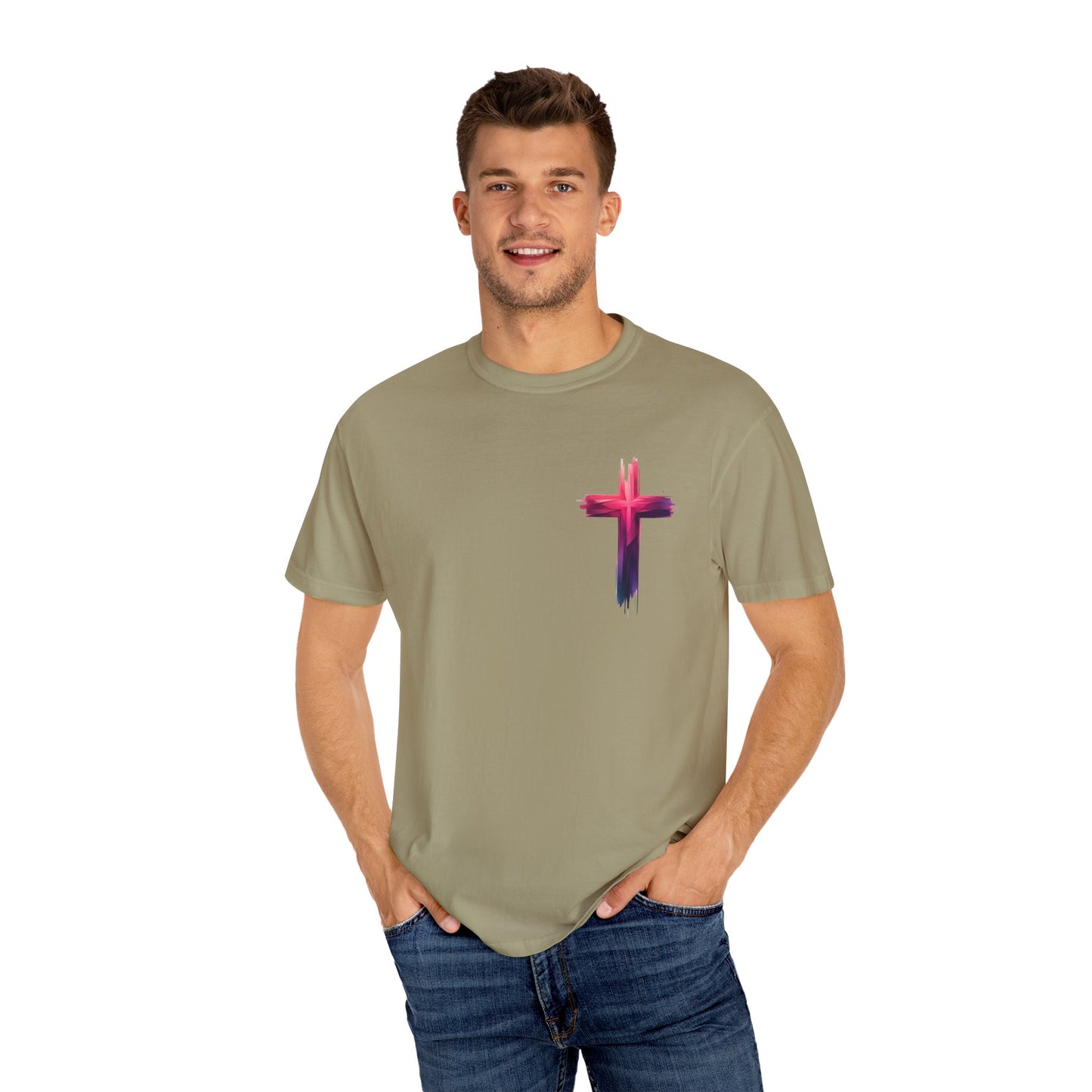 Vibrant Lion & Cross Unisex T-Shirt - Faith-Inspired Tees for Everyday Wear