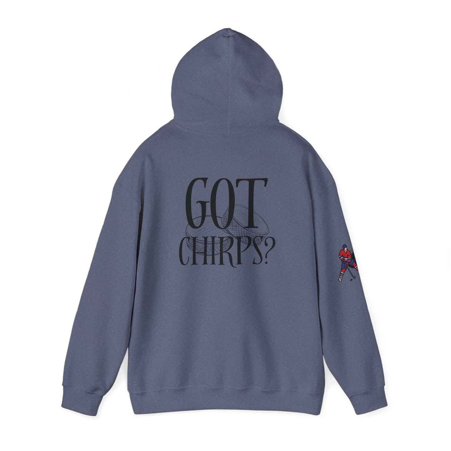 Spokane Chiefs Red Hockey Sweatshirt | Unisex Heavy Blend™ Hooded Sweatshirt for Fans " Got Chirps?"