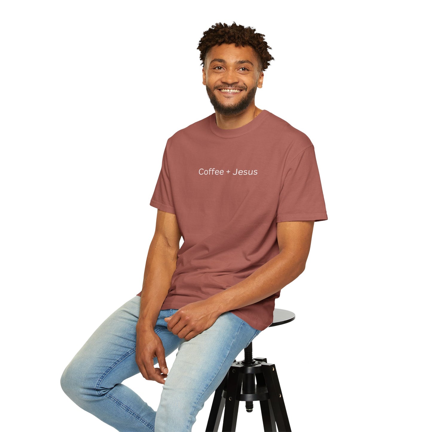 Coffee + Jesus Unisex Garment-Dyed T-Shirt