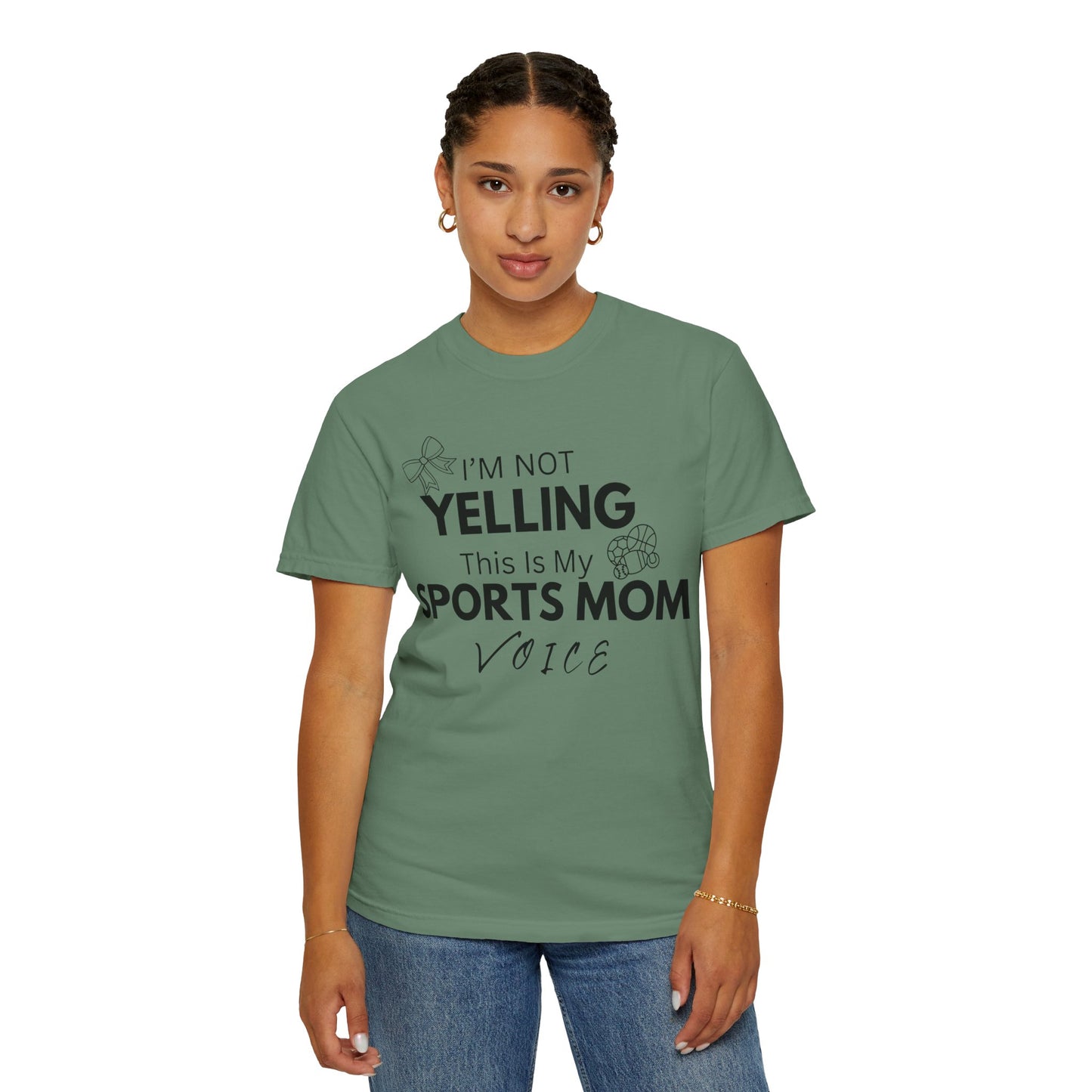 Sports Mom Voice T-Shirt - Unisex Garment-Dyed Tee for Active Moms