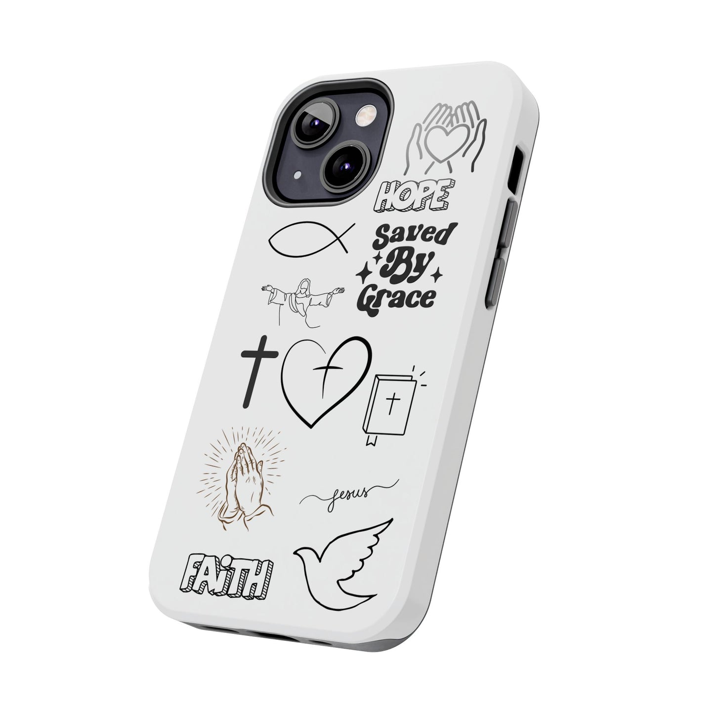 Inspirational Tough Phone Case - Faith, Hope & Grace Design