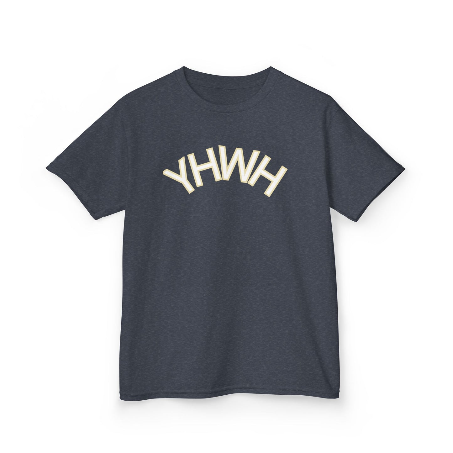 YHWH Kids Heavy Cotton Tee - Faith-Inspired Black T-Shirt for Everyday Wear