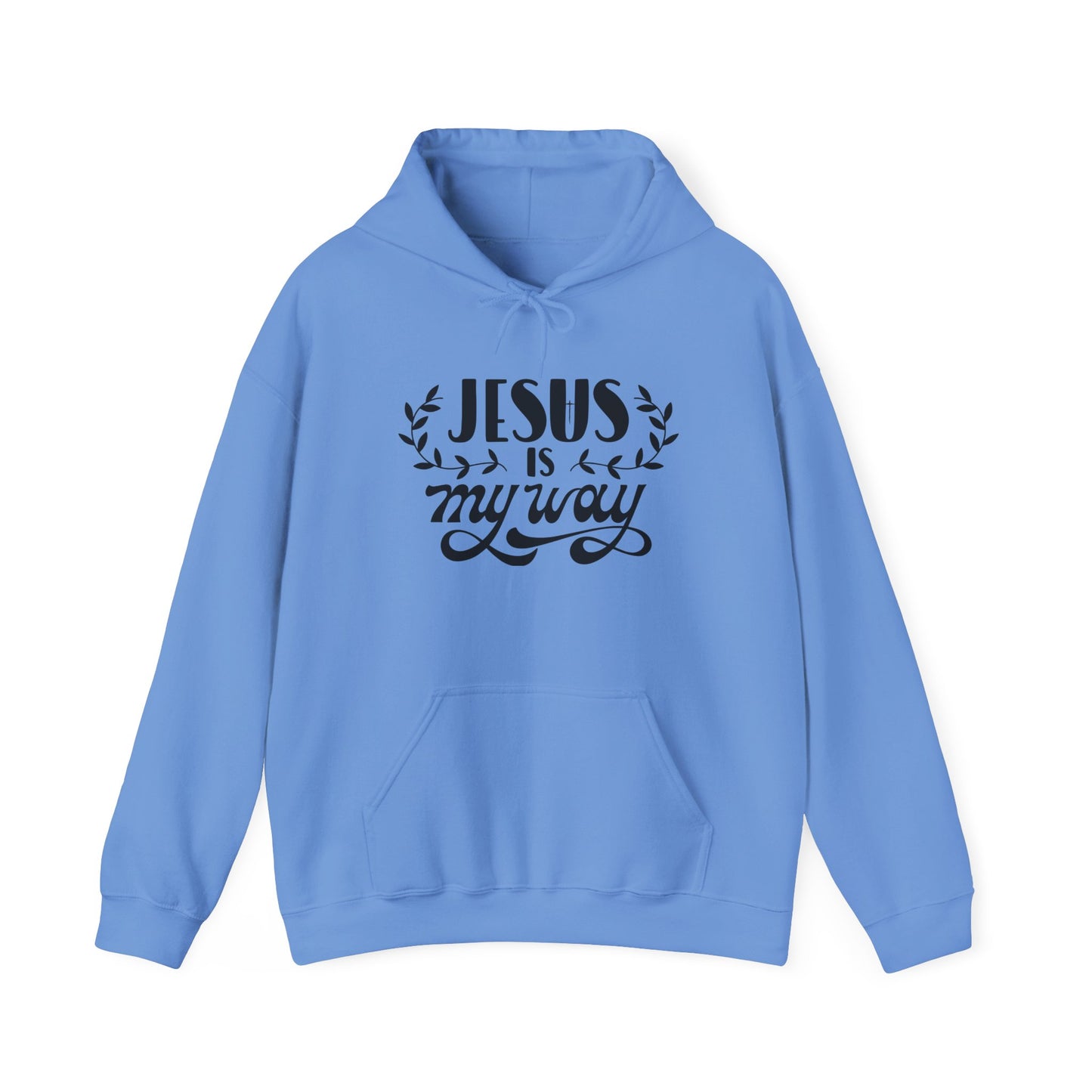 Faith-Inspired Unisex Hooded Sweatshirt – "Jesus is My Way"