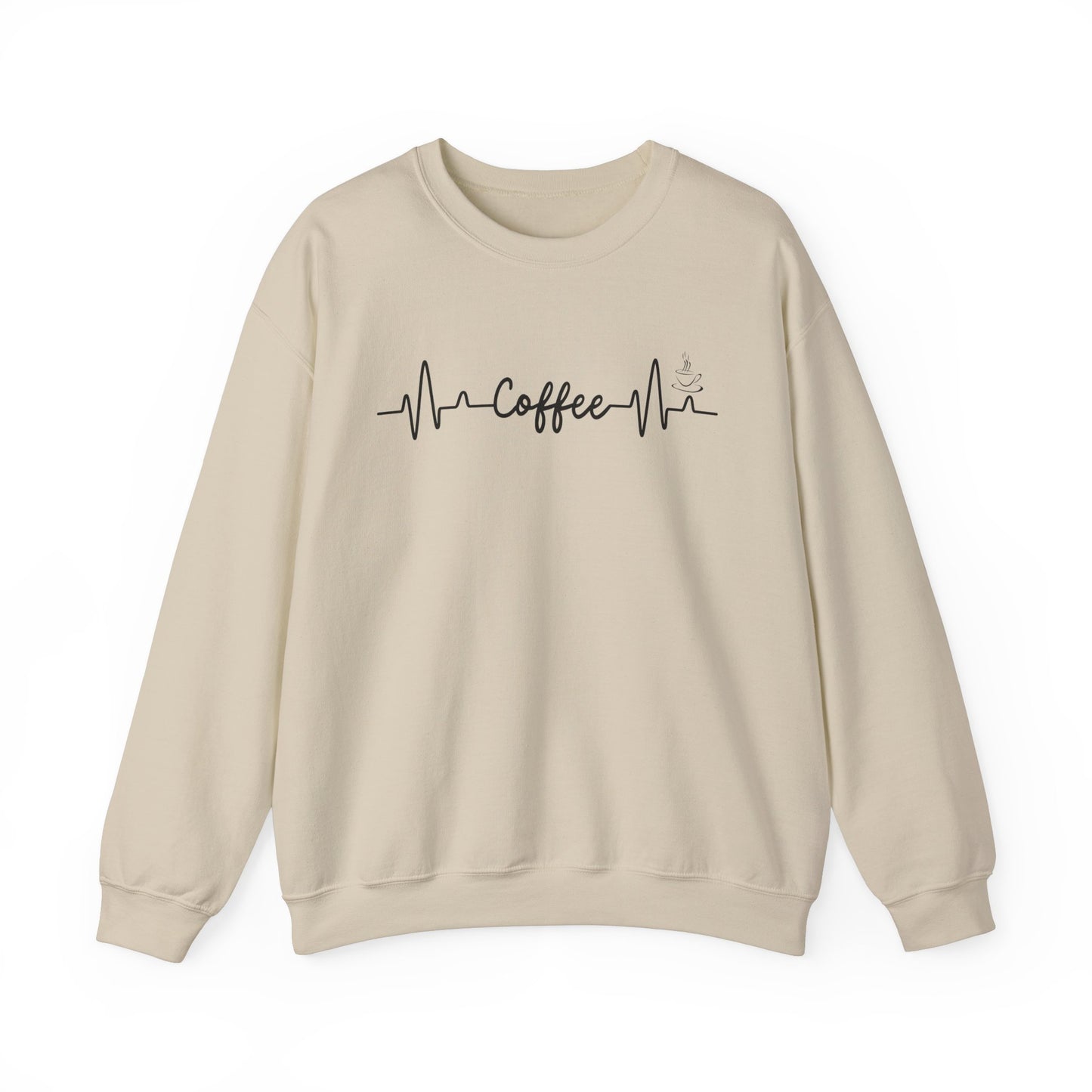 Coffee Heartbeat Unisex Crewneck Sweatshirt