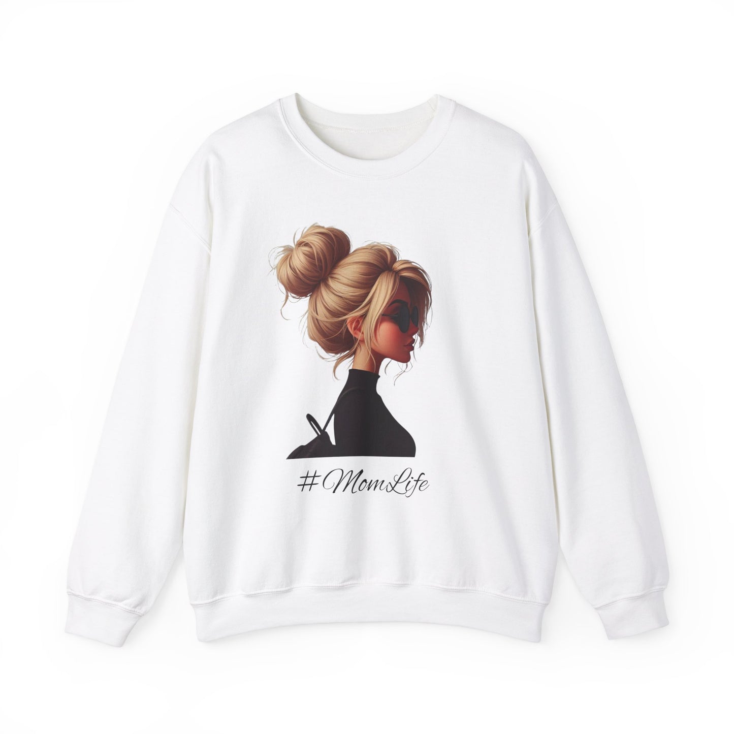 #MomLife Blonde Unisex Crewneck Sweatshirt - Cozy Style for Moms