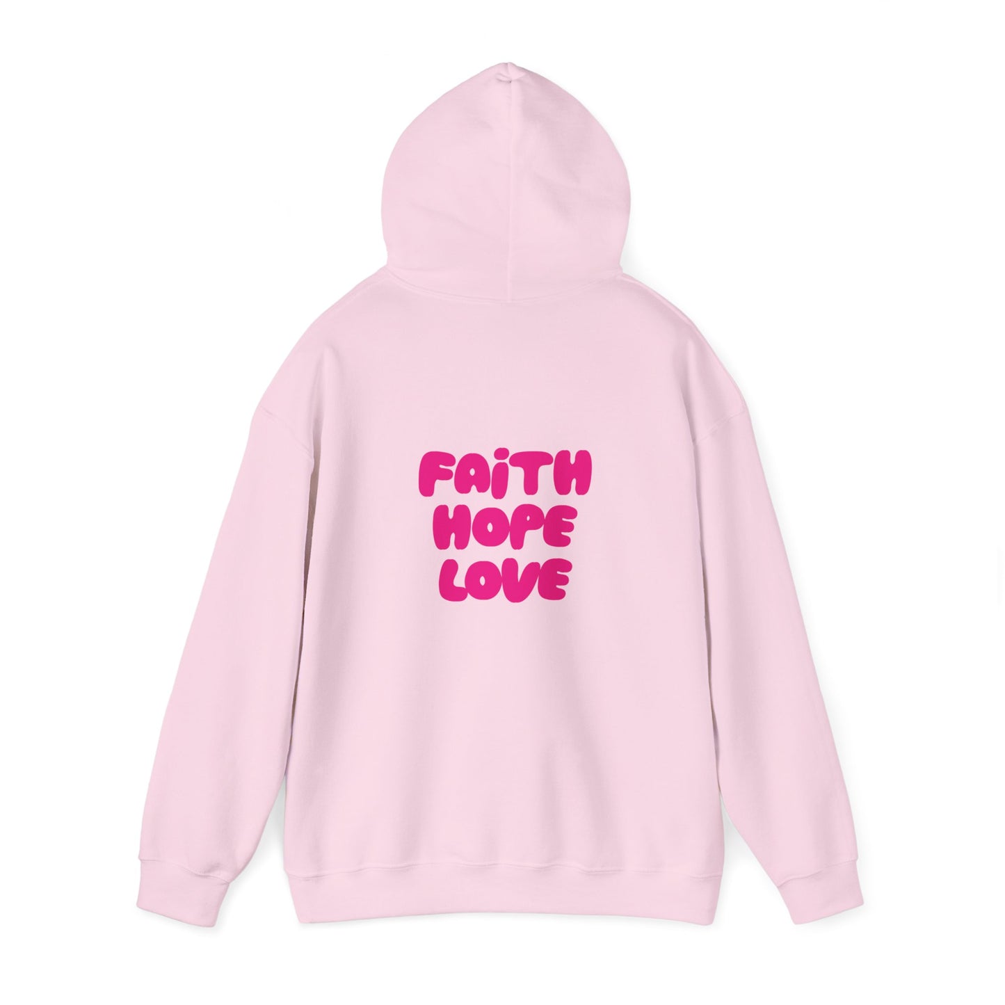 Faith Hope Love Unisex Hooded Sweatshirt - Cozy Inspirational Apparel