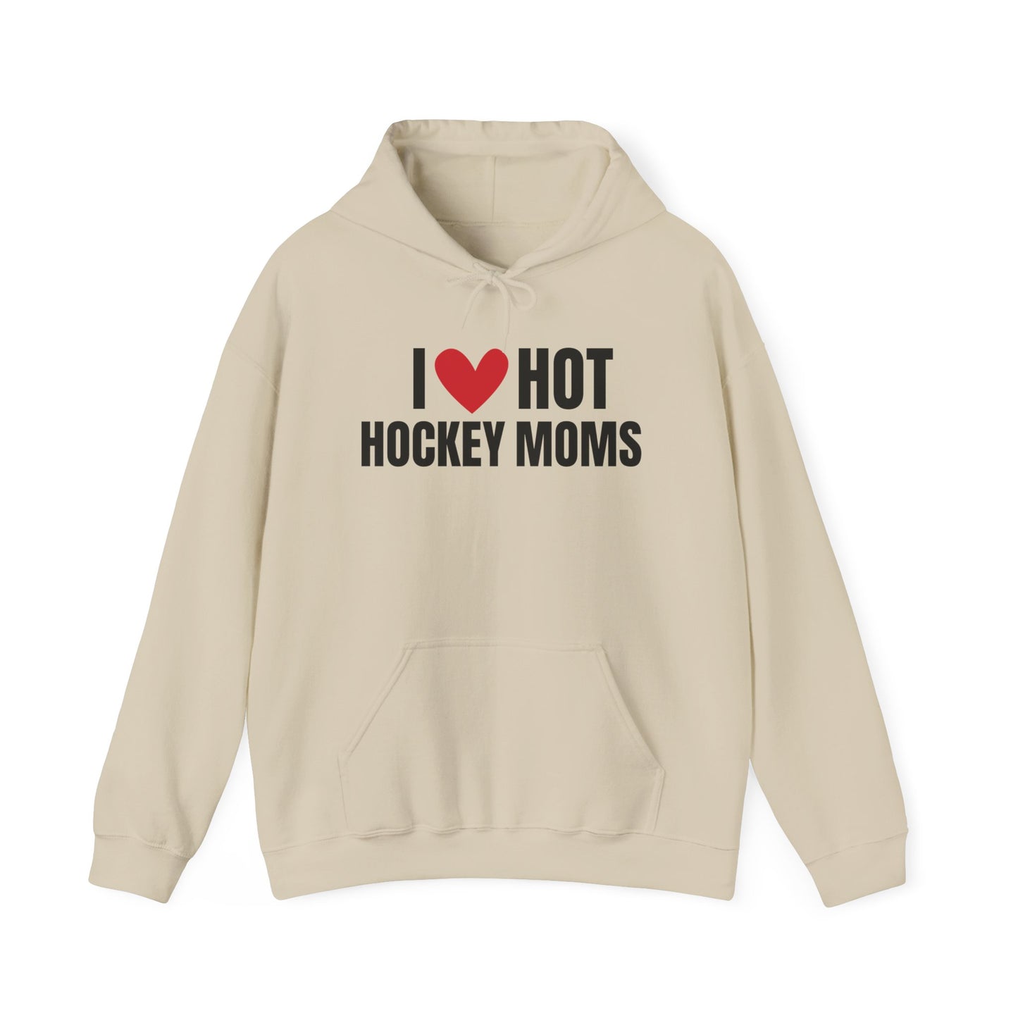 I ❤️ Hot Hockey Moms Unisex Hooded Sweatshirt