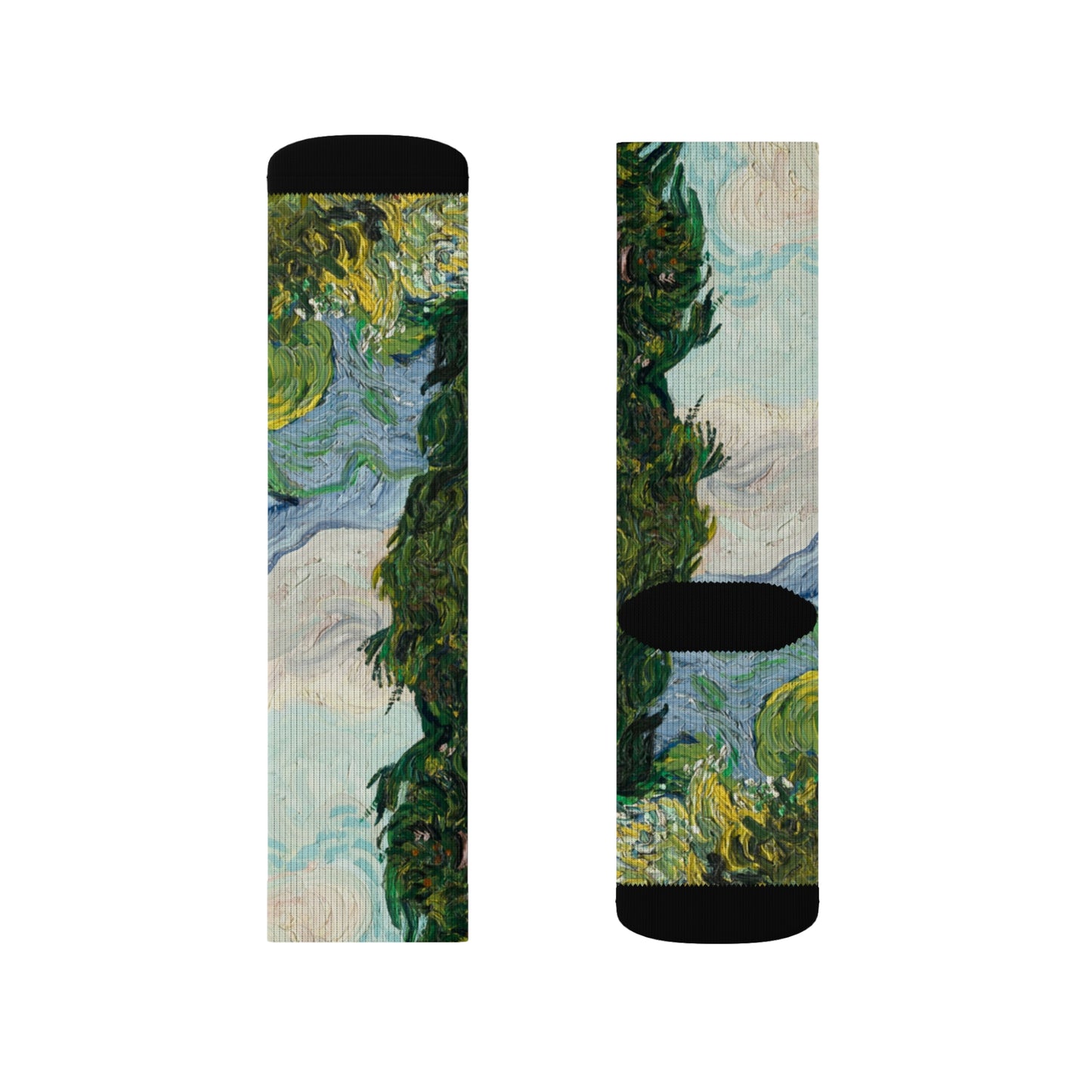 Artistic Sublimation Socks - Van Gogh Inspired Design for Creative Souls
