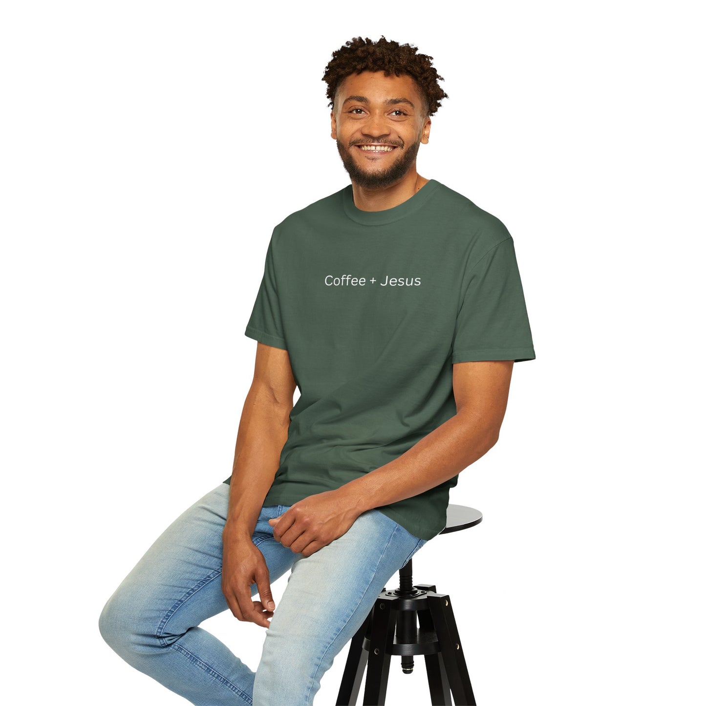 Coffee + Jesus Unisex Garment-Dyed T-Shirt