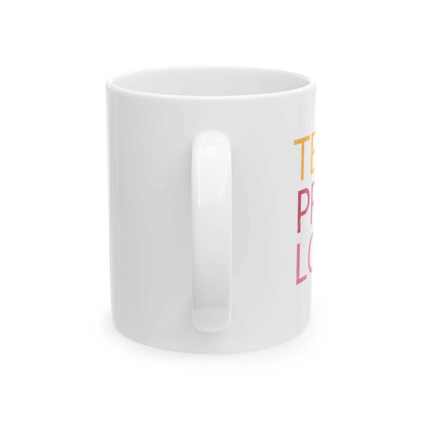 Inspirational Ceramic Mug – 'Teach, Pray, Love' – Perfect Gift for Teachers & Spiritual Lovers