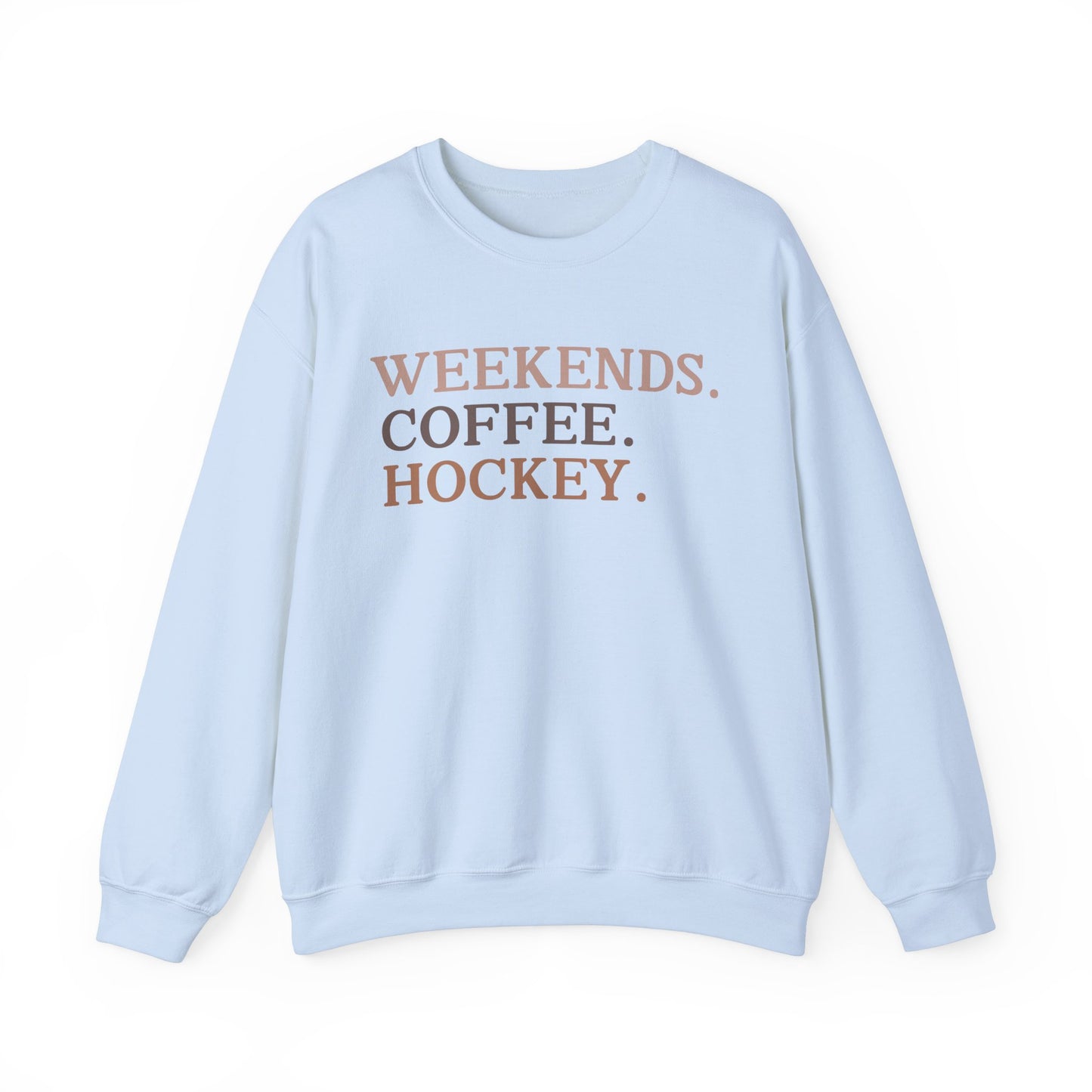 Weekends Coffee Hockey Sweatshirt | Unisex Cozy Crewneck for Relaxed Days
