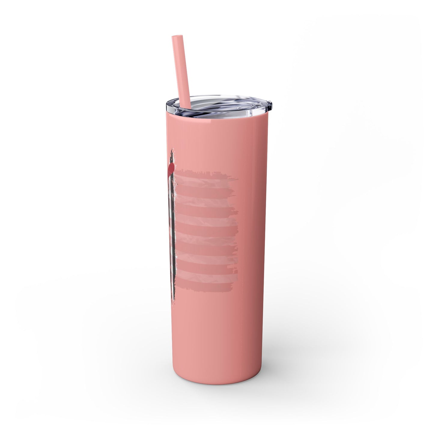 Patriotic Hockey Skinny Tumbler with Straw | 20oz Travel Mug for Independence Day
