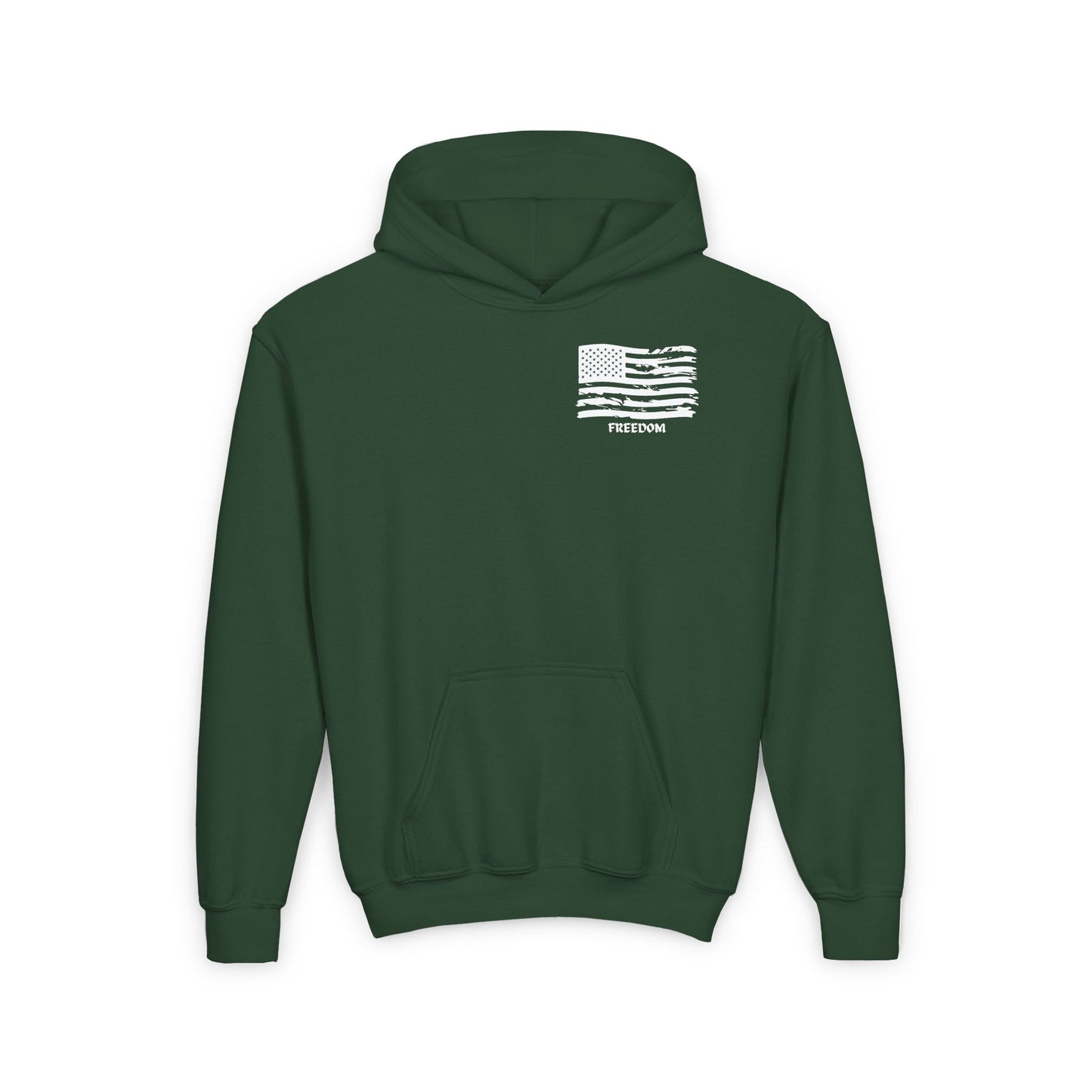 Youth Freedom Flag Hoodie - Cozy Heavy Blend Sweatshirt