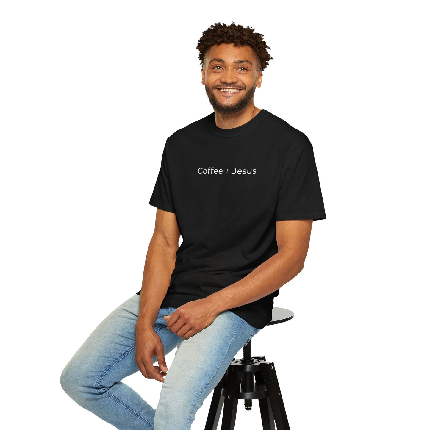 Coffee + Jesus Unisex Garment-Dyed T-Shirt