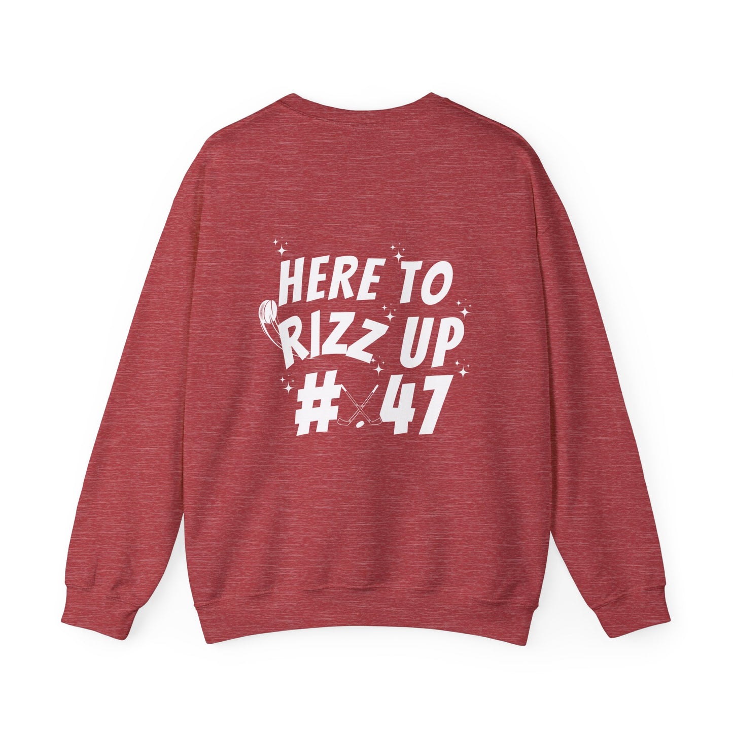 *** CUSTOM*** Unisex Heavy Blend™ Crewneck Sweatshirt - Hockey Rizz Up #47 Hockey Design