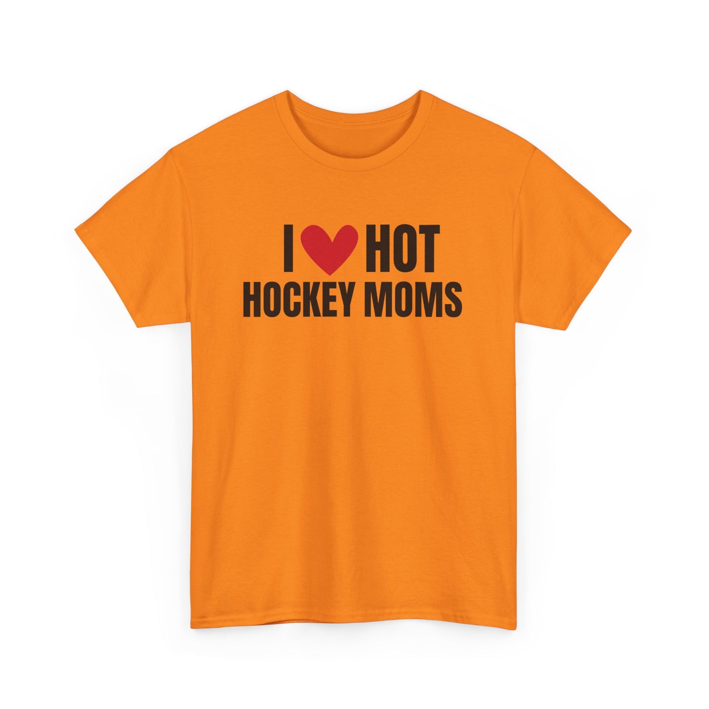 I ❤️ Hot Hockey Moms Unisex Heavy Cotton Tee