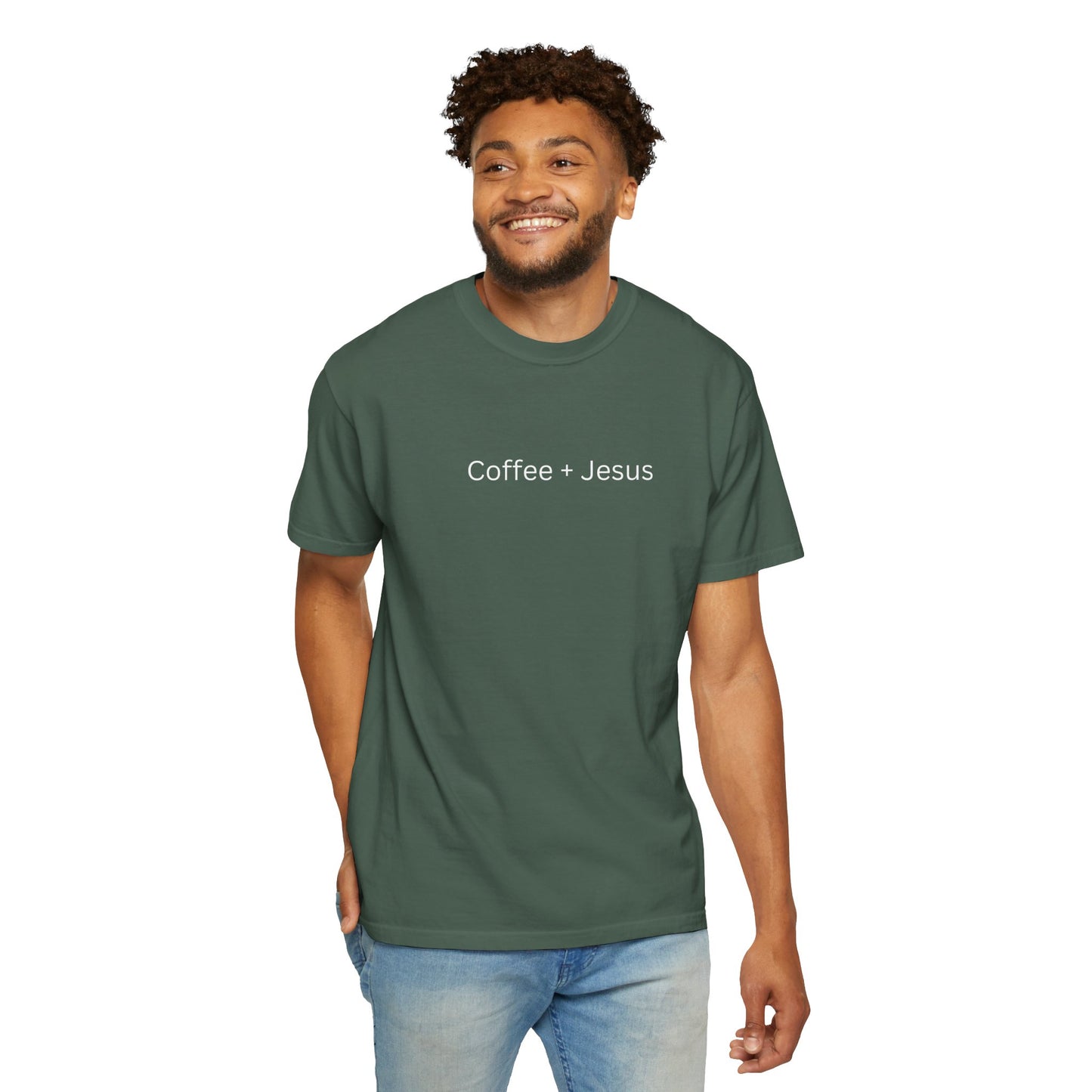 Coffee + Jesus Unisex Garment-Dyed T-Shirt