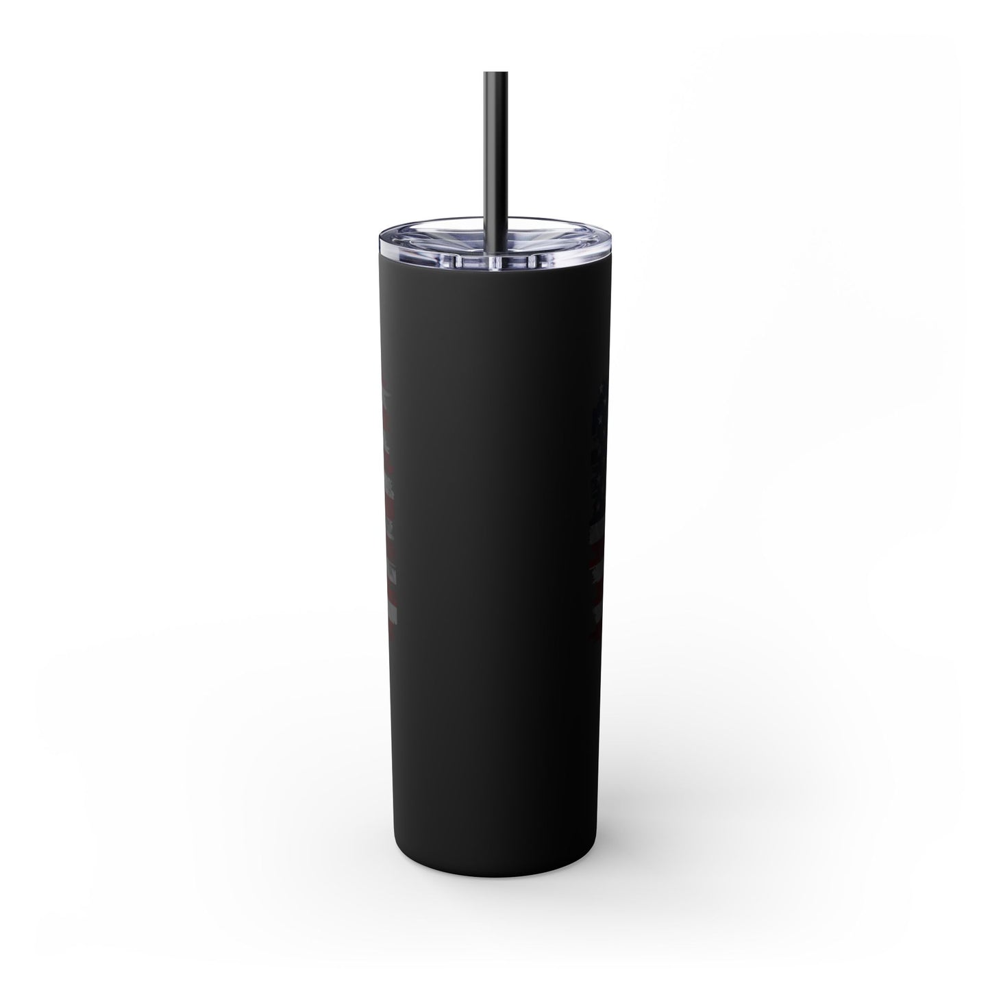 Patriotic Hockey Skinny Tumbler with Straw | 20oz Travel Mug for Independence Day