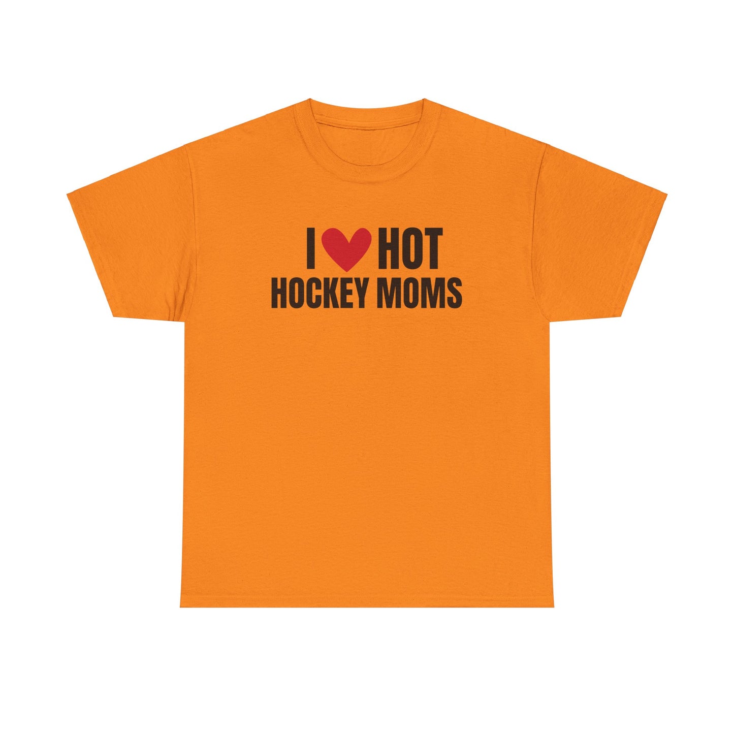 I ❤️ Hot Hockey Moms Unisex Heavy Cotton Tee