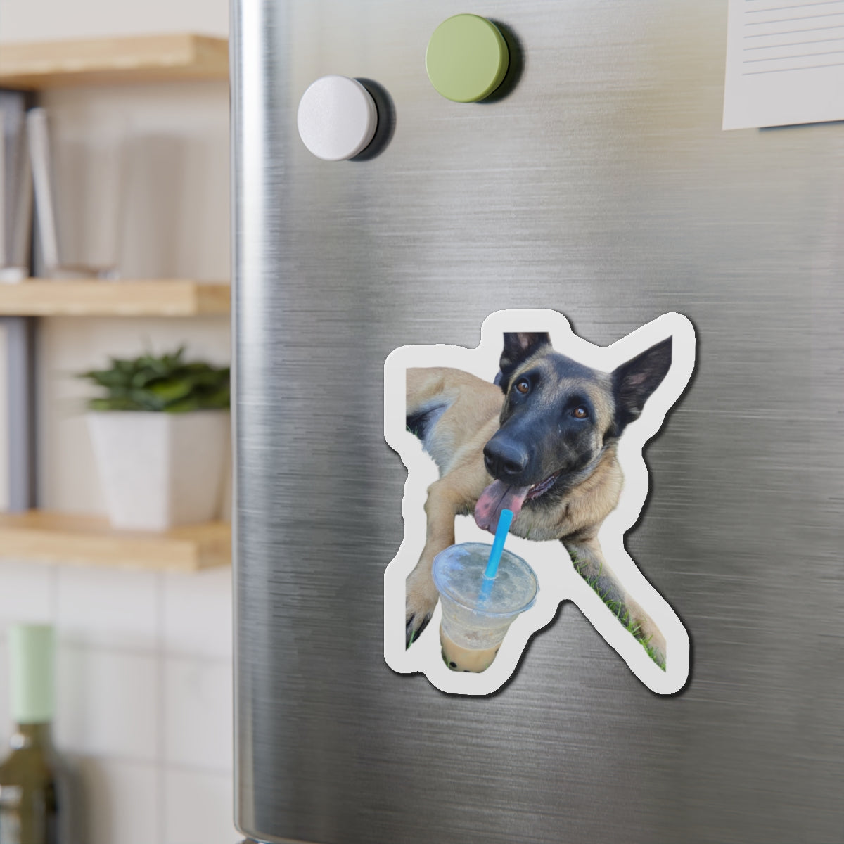Playful Dog Die-Cut Magnet - Perfect for Pet Lovers!