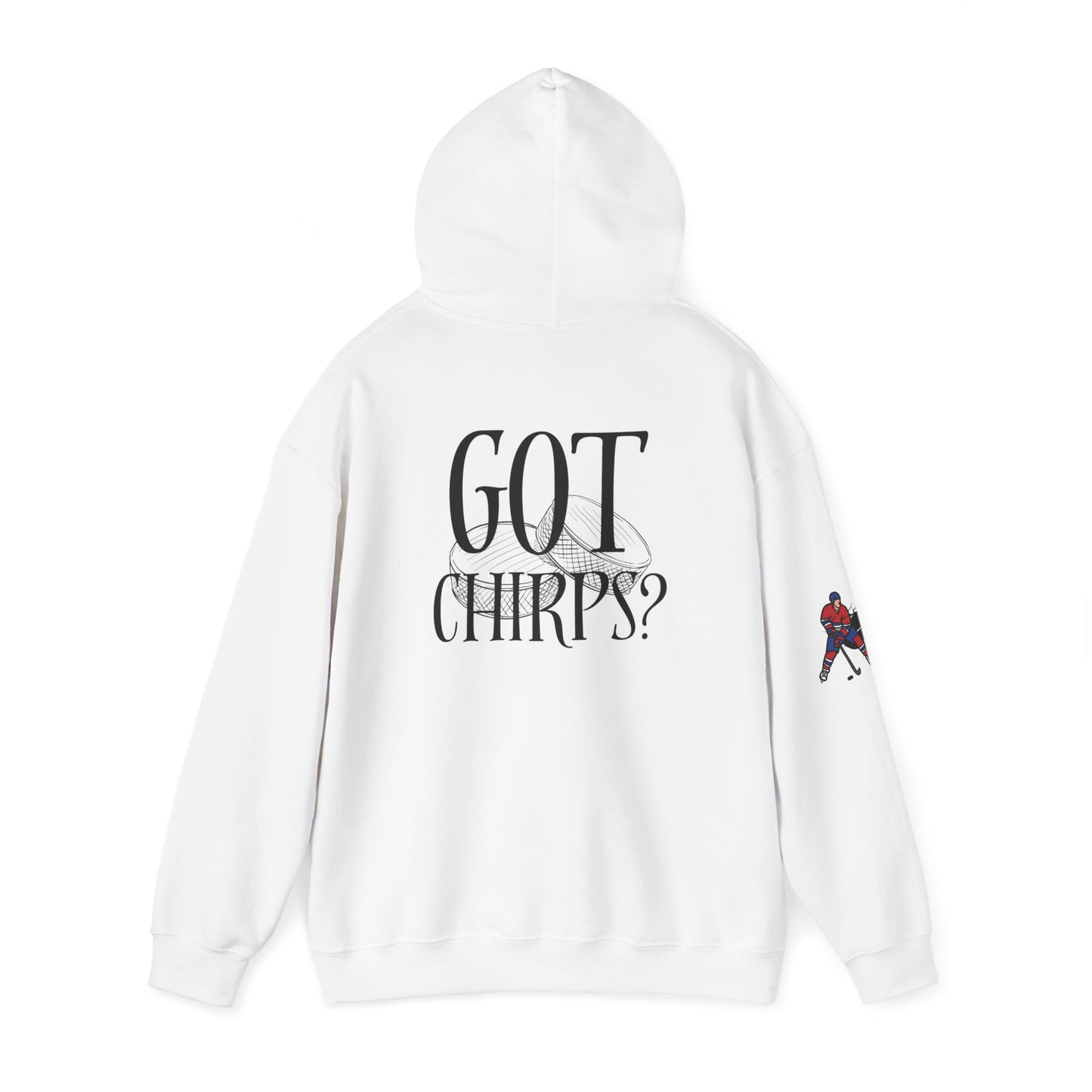Spokane Chiefs Red Hockey Sweatshirt | Unisex Heavy Blend™ Hooded Sweatshirt for Fans " Got Chirps?"