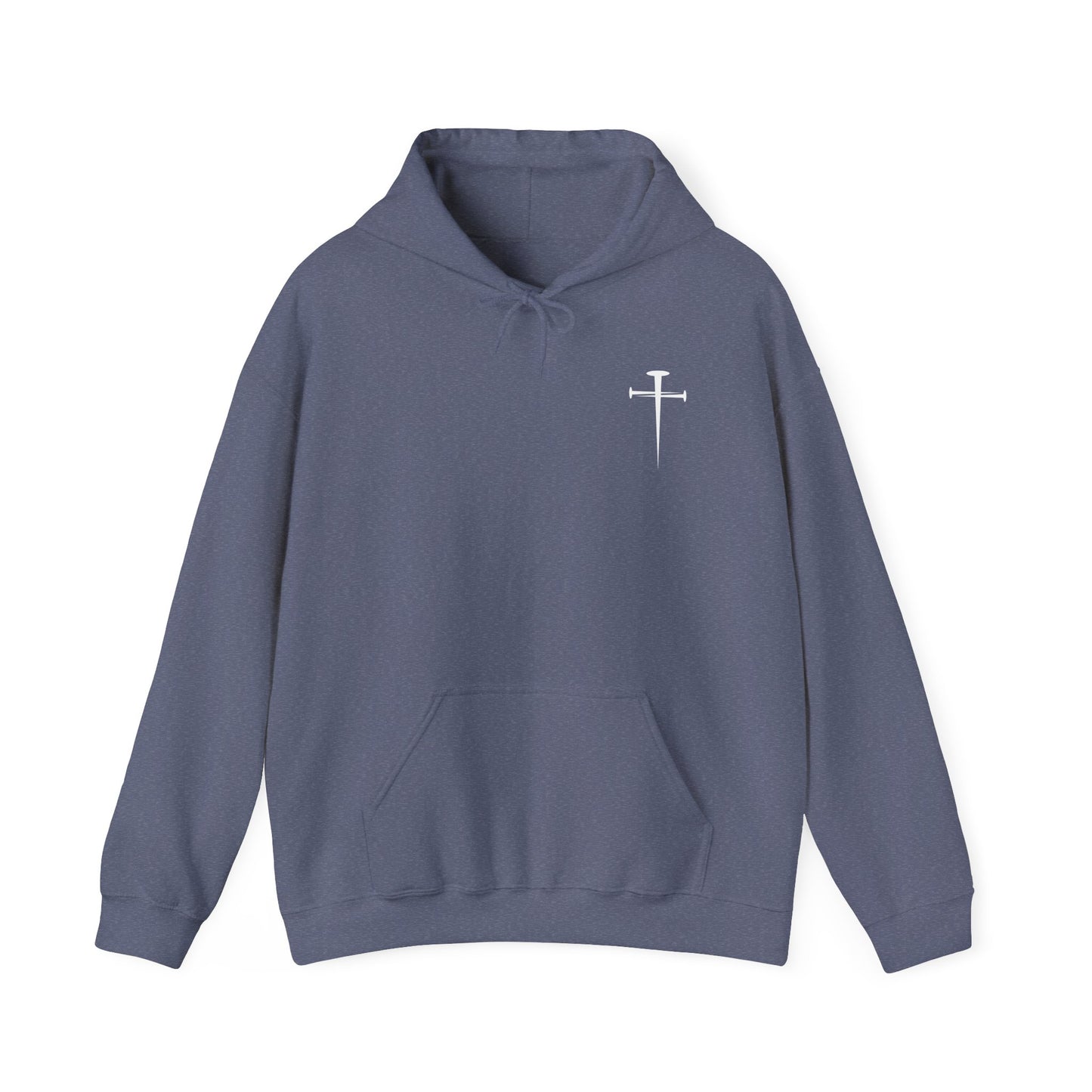 Unisex Heavy Blend™ Hooded Sweatshirt - Minimalist Design with Cross Logo