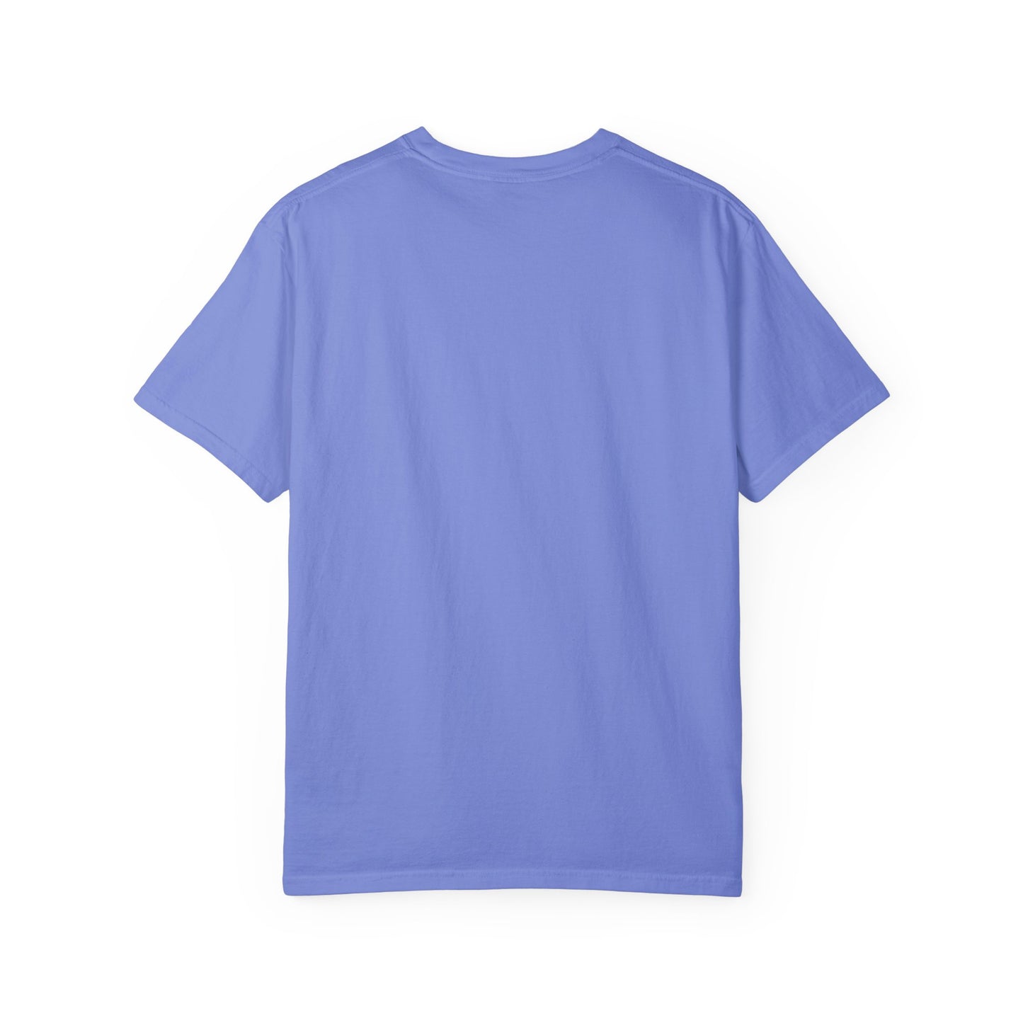 Unisex Garment-Dyed T-Shirt with Sunset and Floral Design - Relaxed Vibe for Nature Lovers