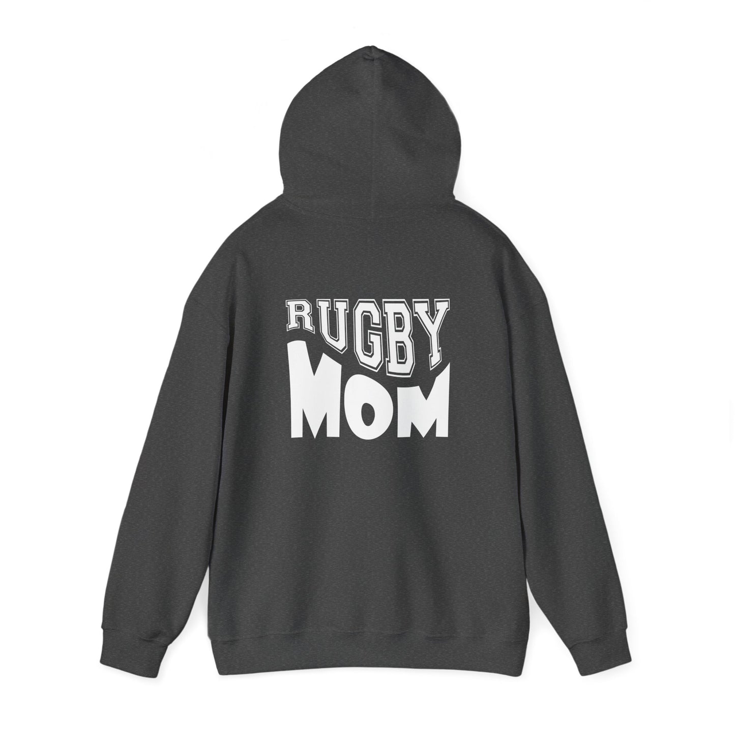 Rugby Mom America Hooded Sweatshirt | Unisex Heavy Blend | Sports Gift