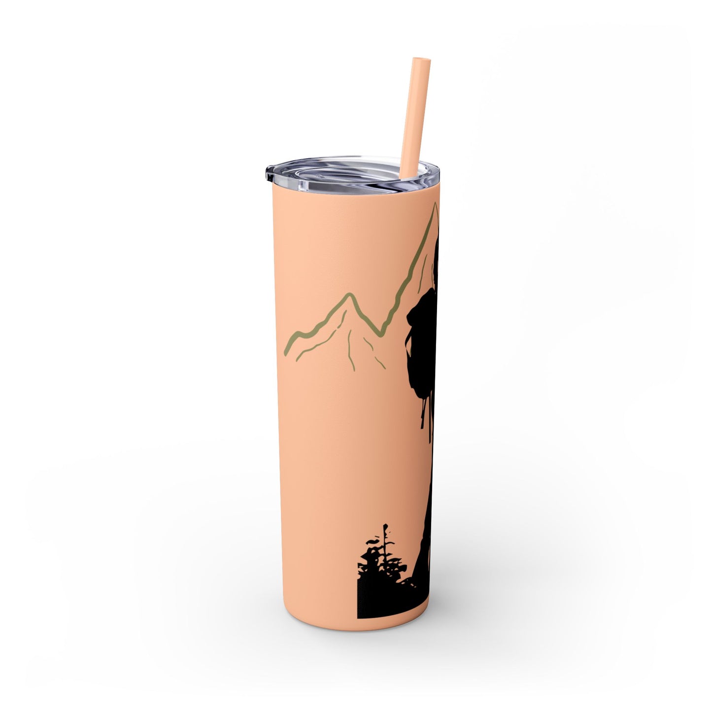 Adventure Awaits Skinny Tumbler with Straw - 20oz Hiking Design