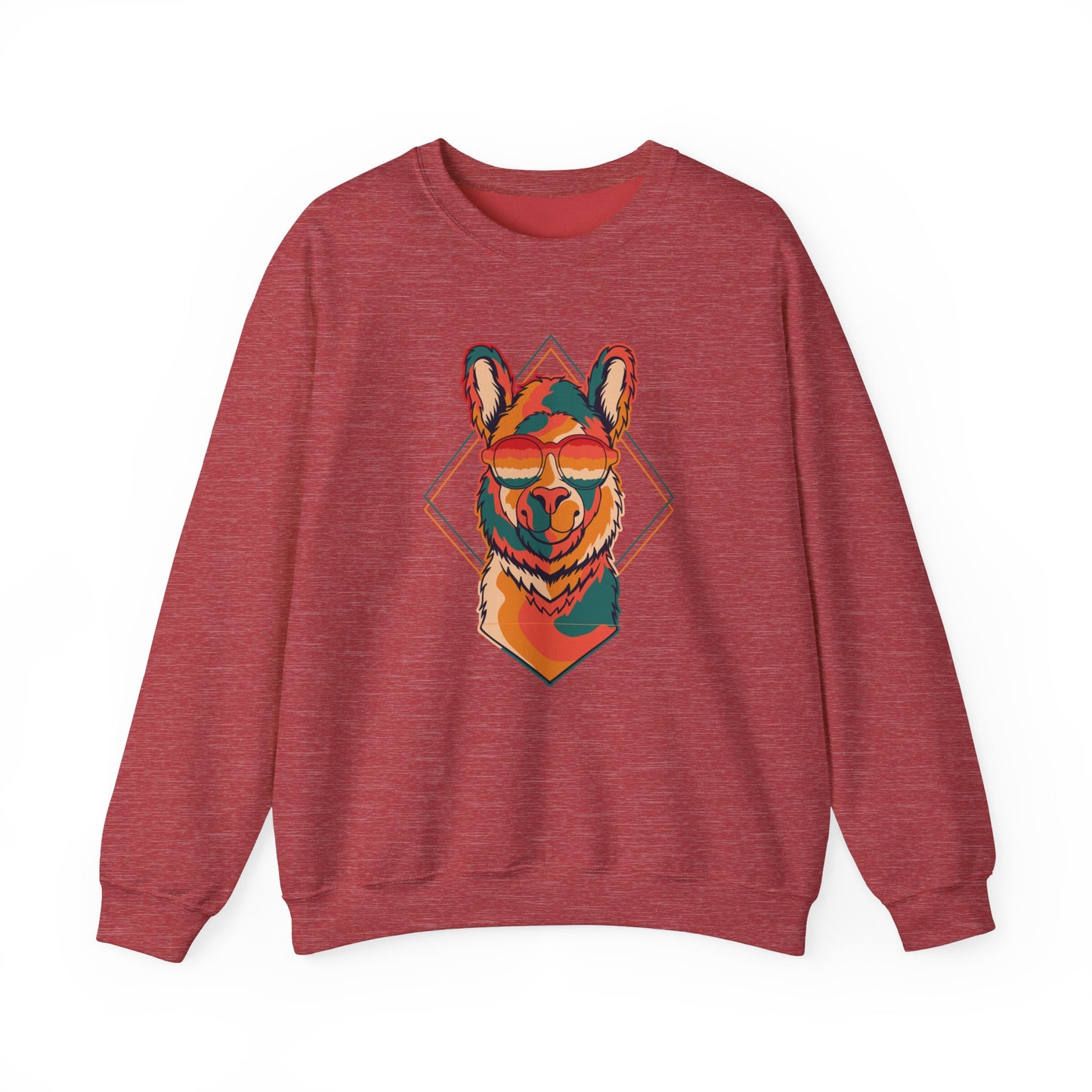 Chic Llama Graphic Crewneck Sweatshirt for Animal Lovers