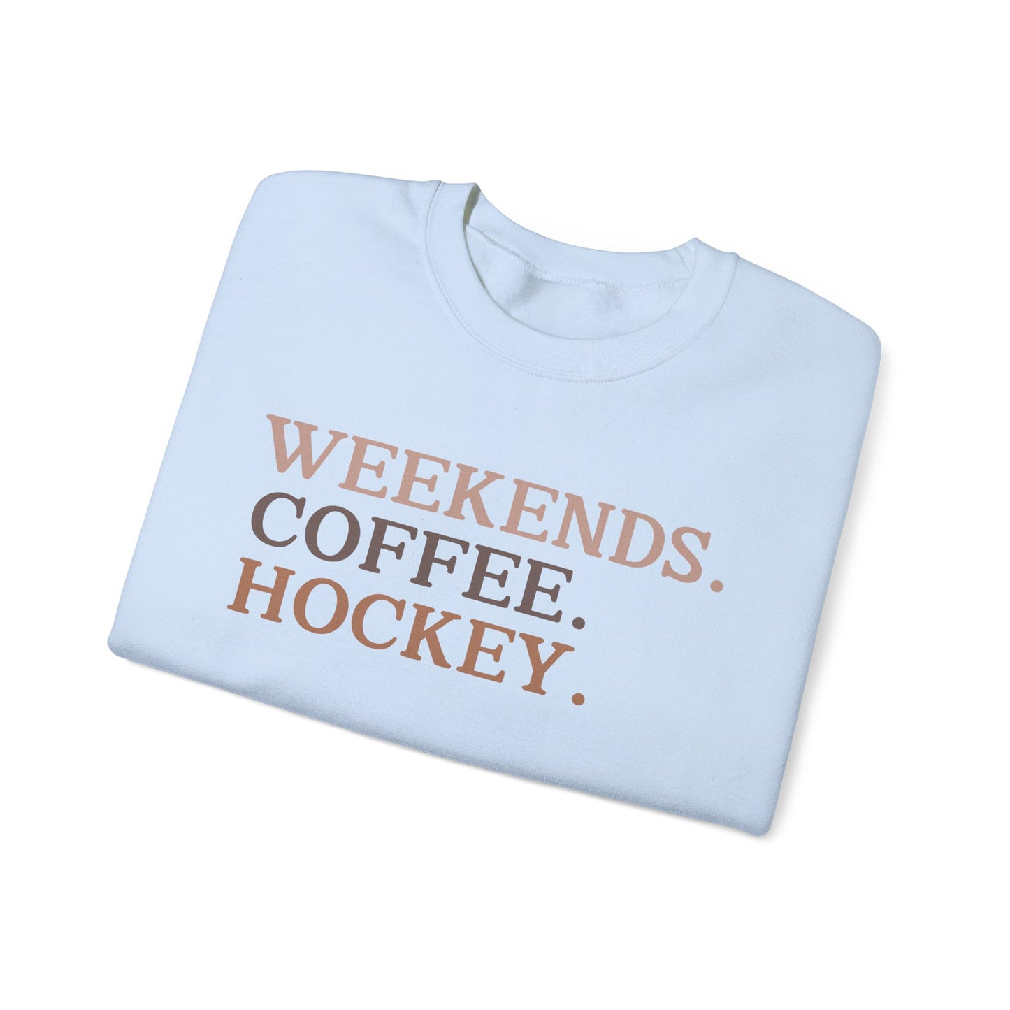 Weekends Coffee Hockey Sweatshirt | Unisex Cozy Crewneck for Relaxed Days