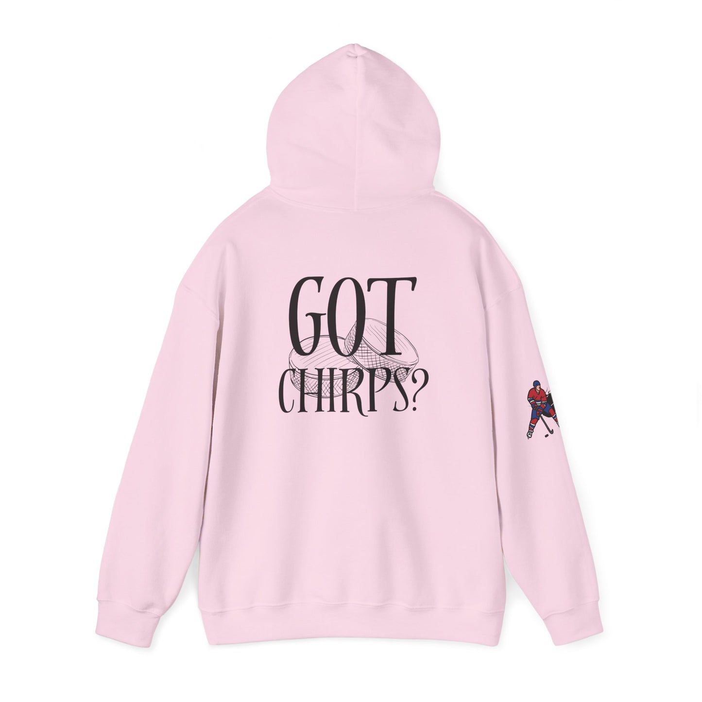 Spokane Chiefs Red Hockey Sweatshirt | Unisex Heavy Blend™ Hooded Sweatshirt for Fans " Got Chirps?"