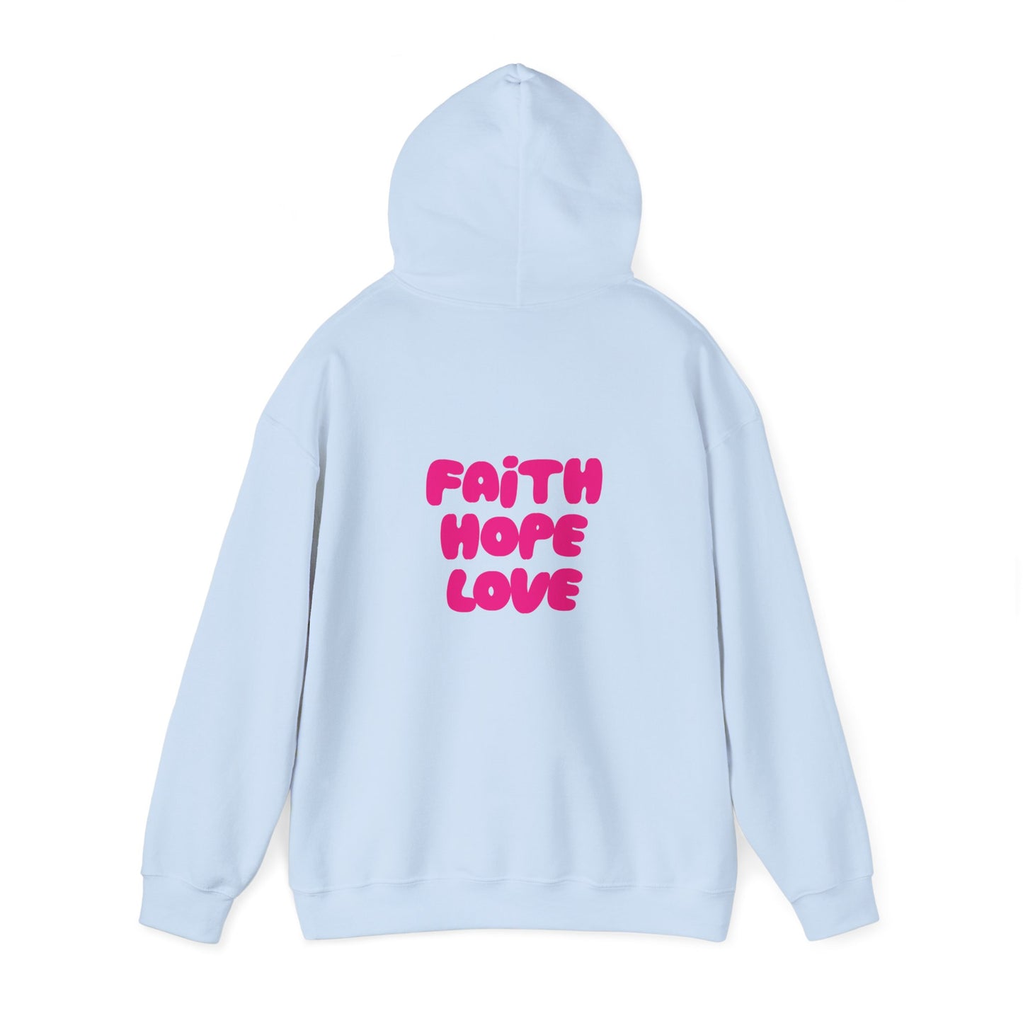 Faith Hope Love Unisex Hooded Sweatshirt - Cozy Inspirational Apparel