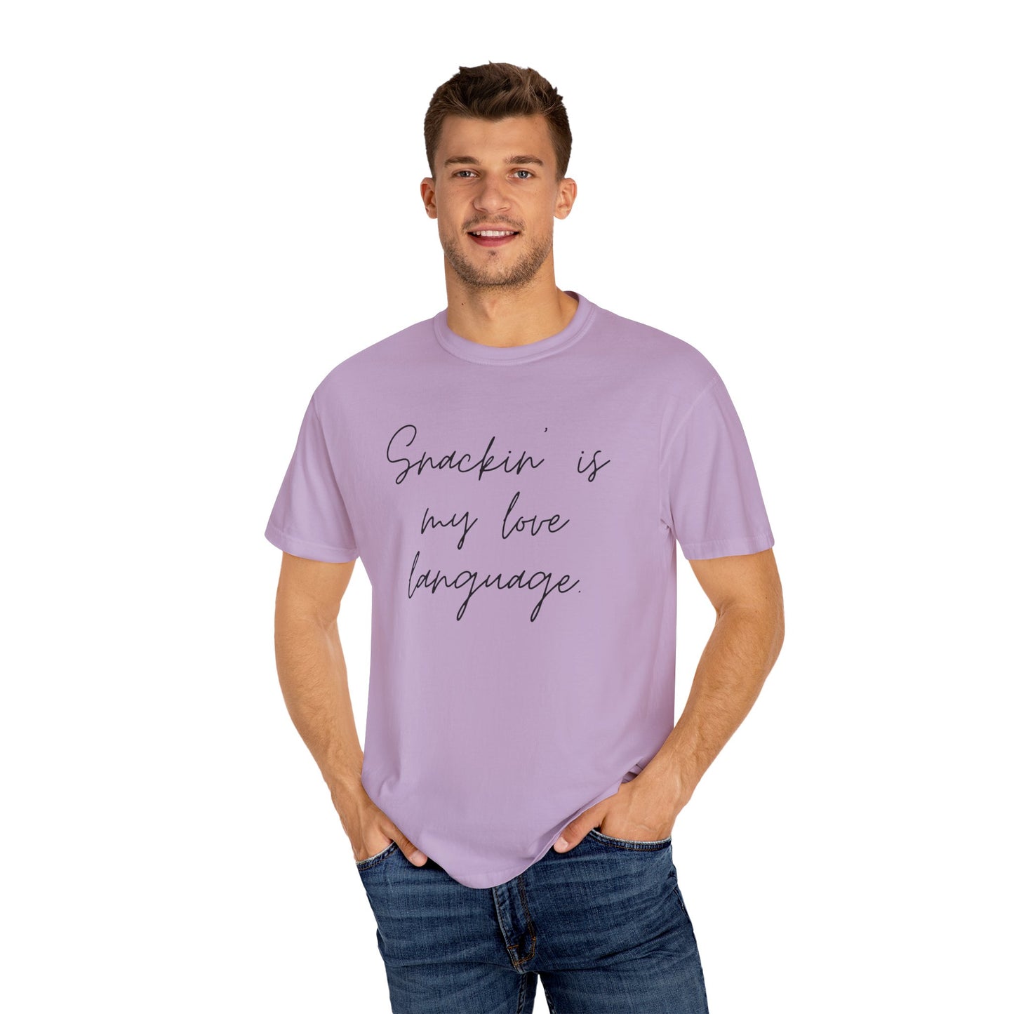 Funny Foodie Unisex T-Shirt - "Snackin' is My Love Language"