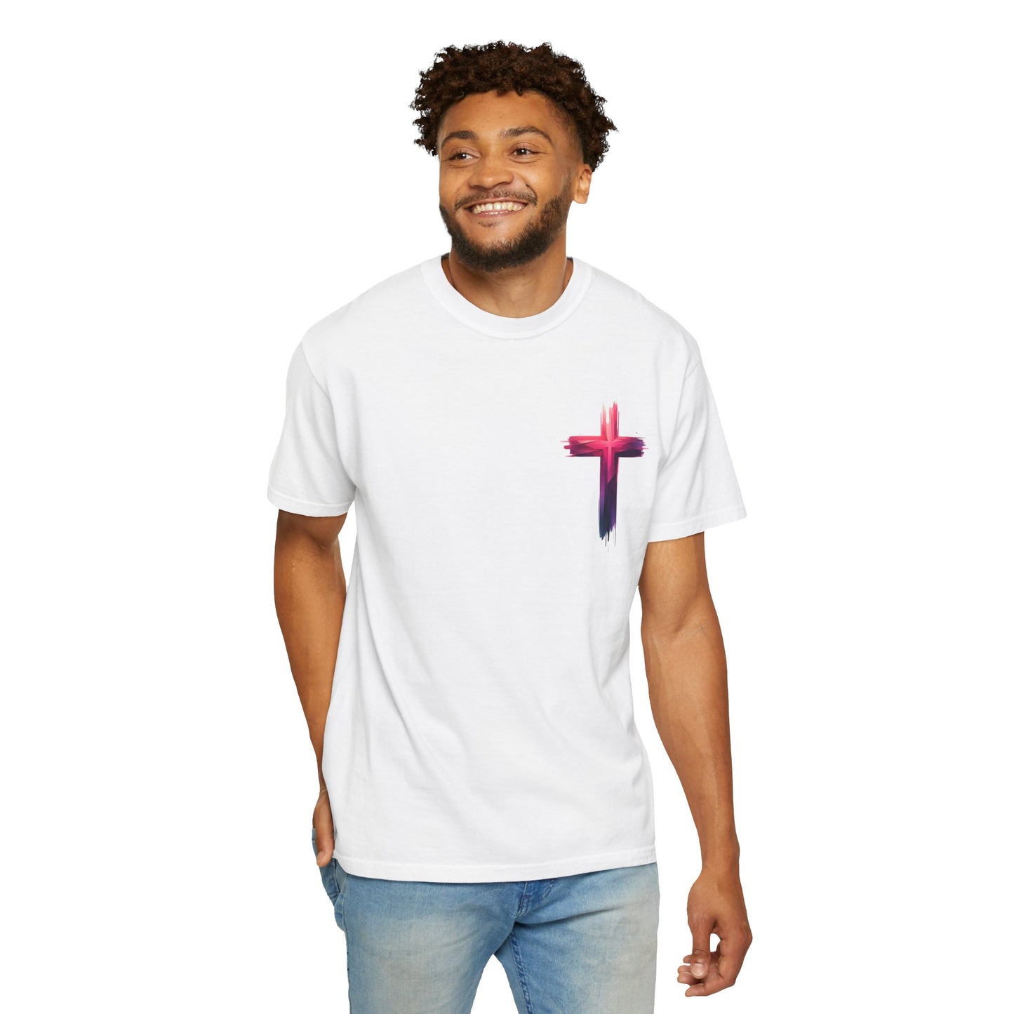 Vibrant Lion & Cross Unisex T-Shirt - Faith-Inspired Tees for Everyday Wear