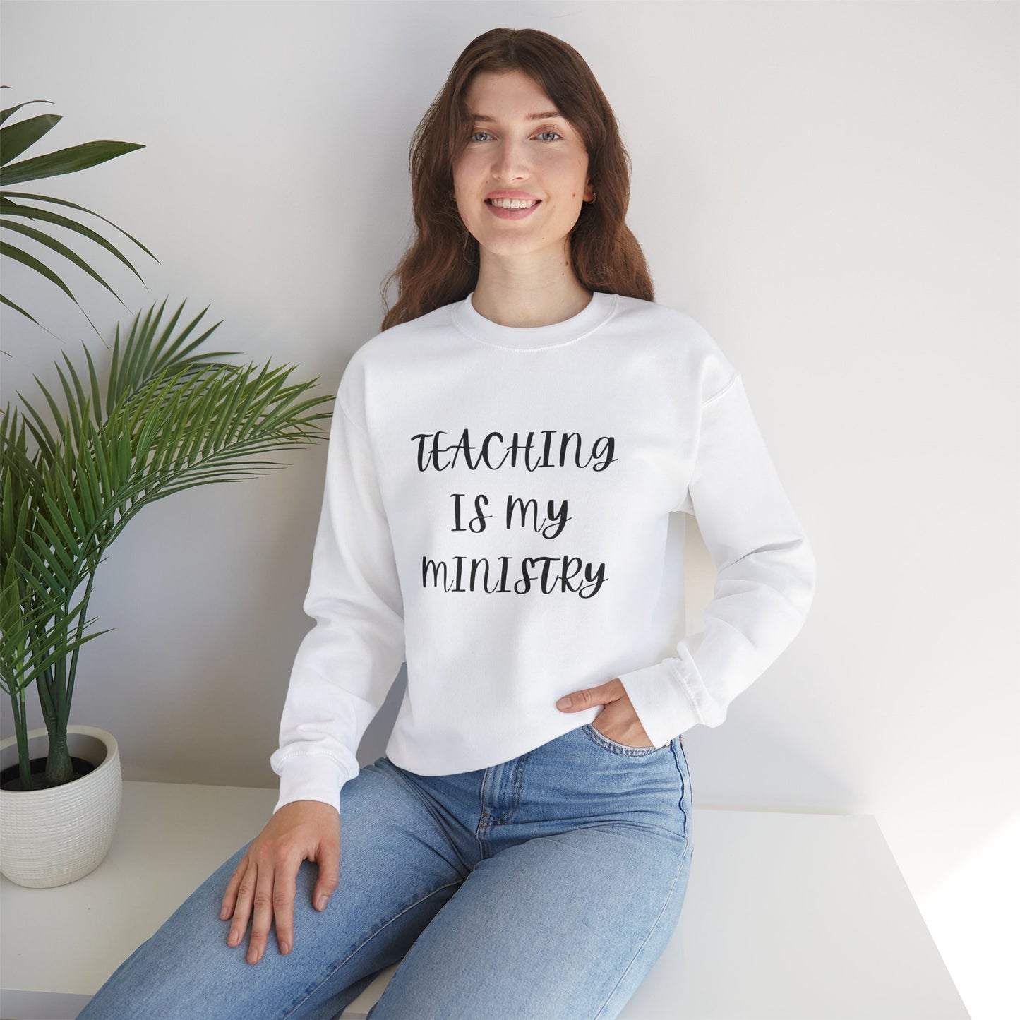 Teaching Is My Ministry Unisex Crewneck Sweatshirt - Perfect for Educators and Ministry Support