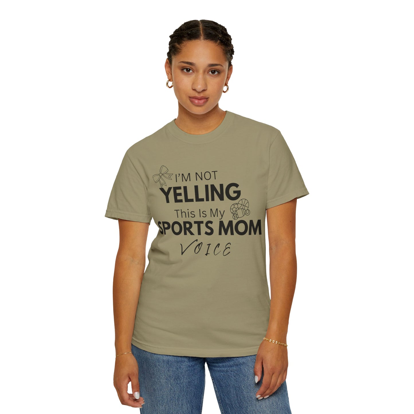 Sports Mom Voice T-Shirt - Unisex Garment-Dyed Tee for Active Moms