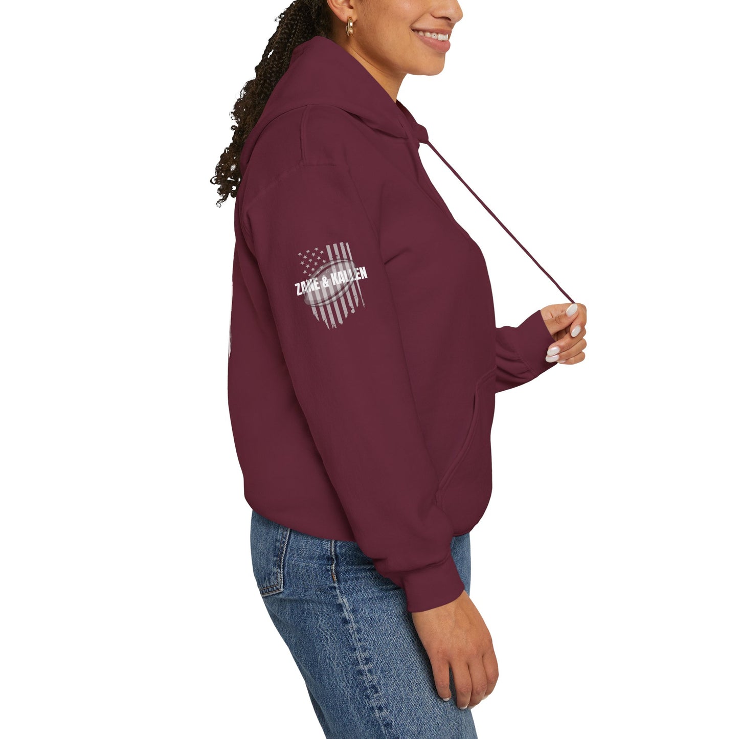 *** CUSTOM *** Rugby America Dad Hoodie - Unisex Heavy Blend Sweatshirt with American Flag Design