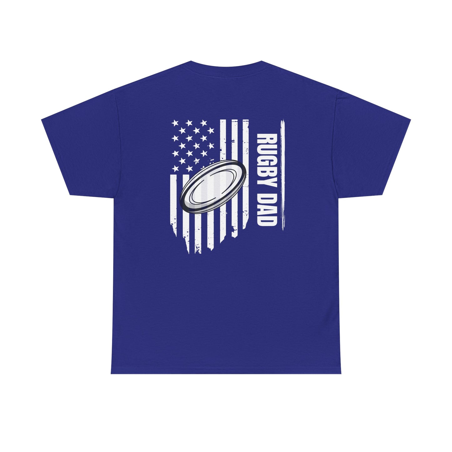 Rugby Dad Heavy Cotton Tee - American Flag Design