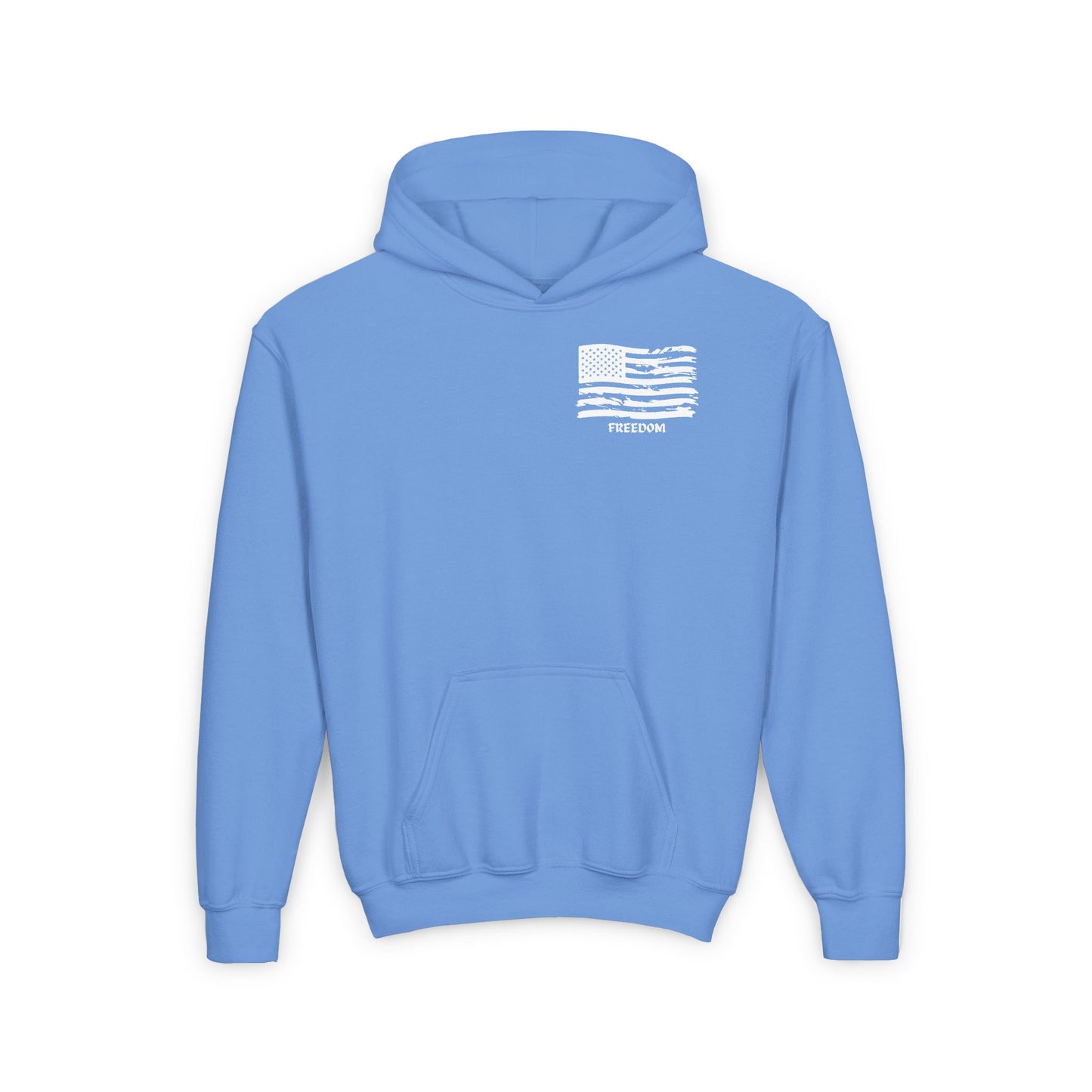 Youth Freedom Flag Hoodie - Cozy Heavy Blend Sweatshirt