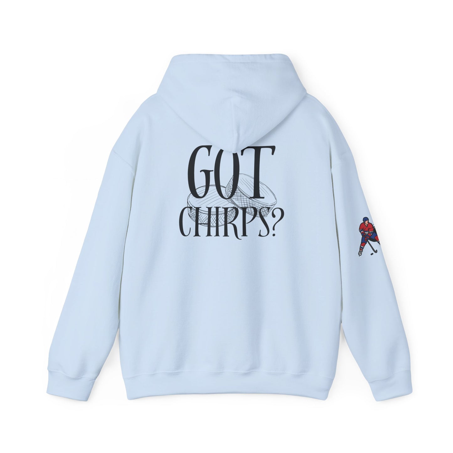 Spokane Chiefs Red Hockey Sweatshirt | Unisex Heavy Blend™ Hooded Sweatshirt for Fans " Got Chirps?"