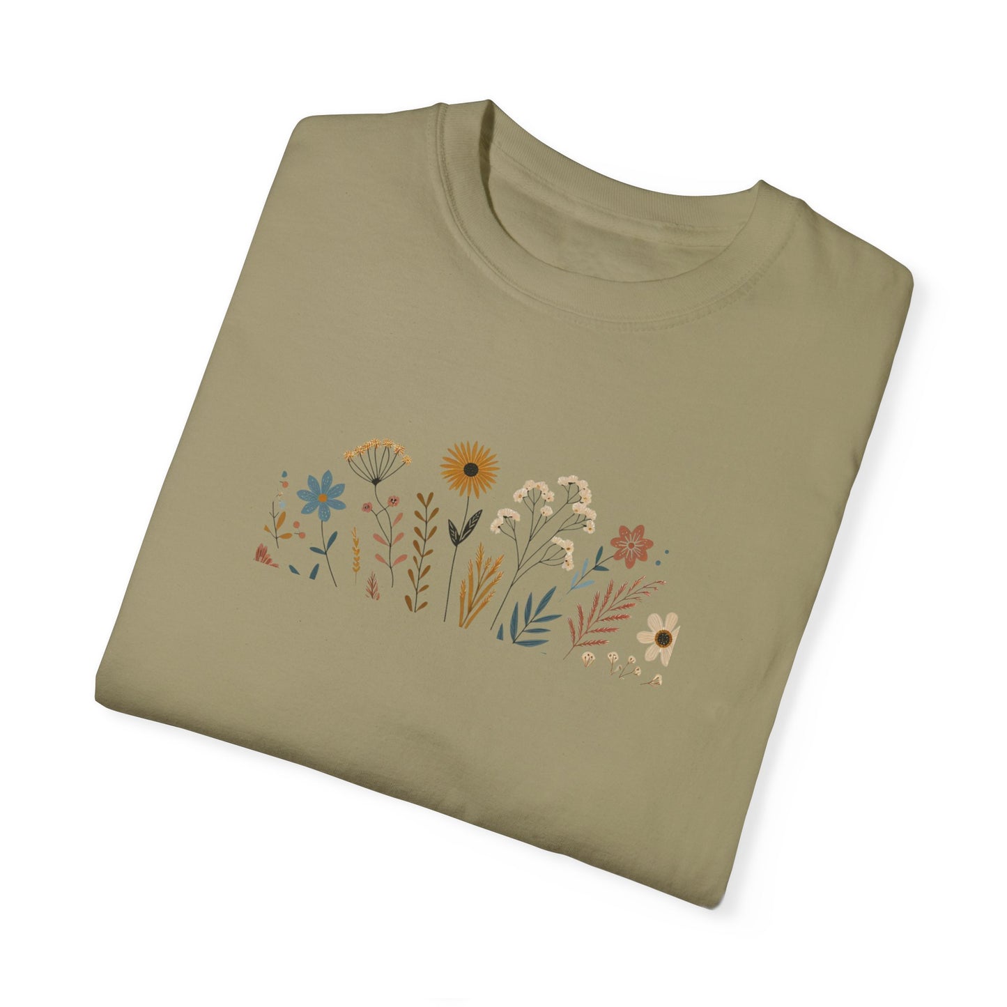 Botanical Floral Unisex T-Shirt - Garment-Dyed Nature-Inspired Tee
