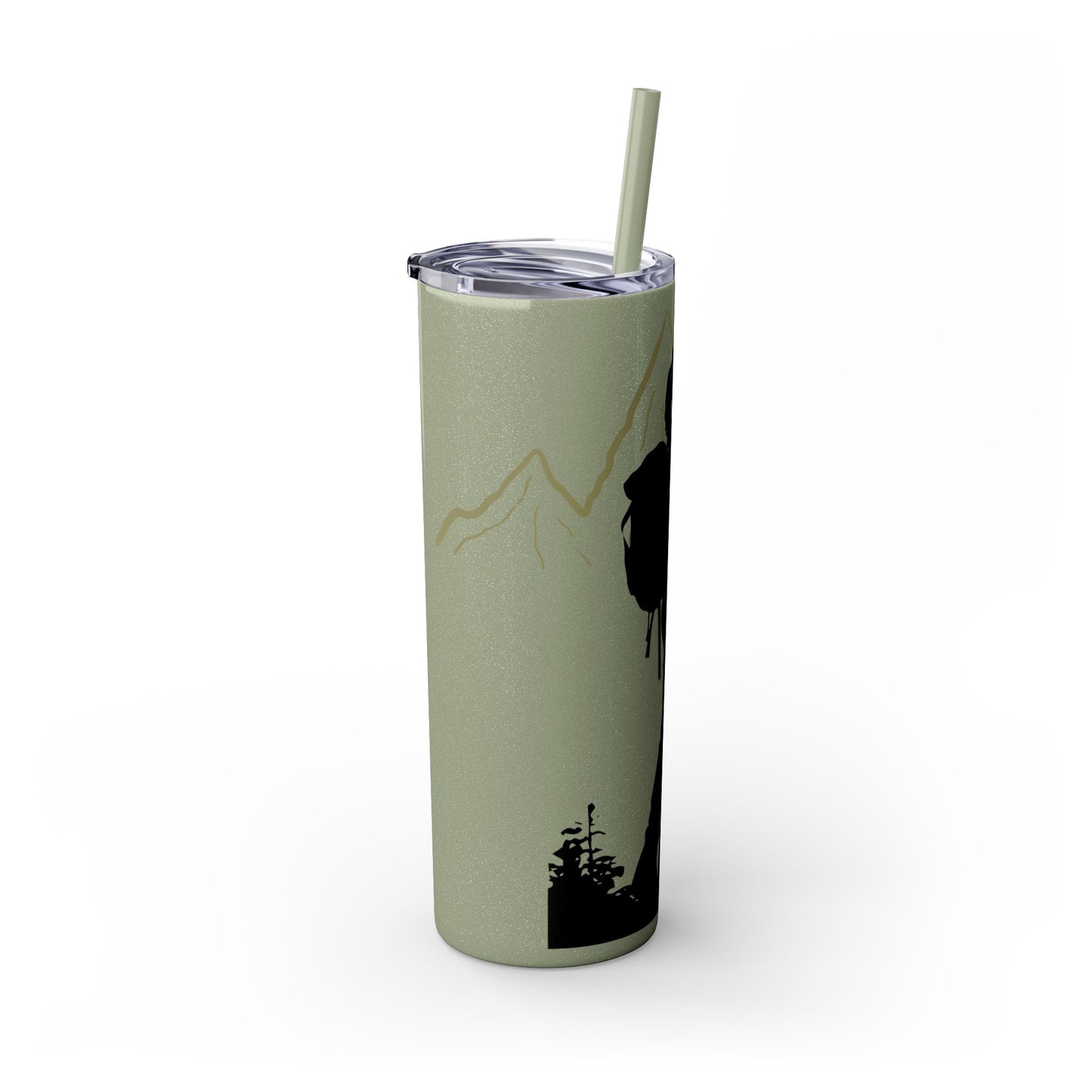 Adventure Awaits Skinny Tumbler with Straw - 20oz Hiking Design