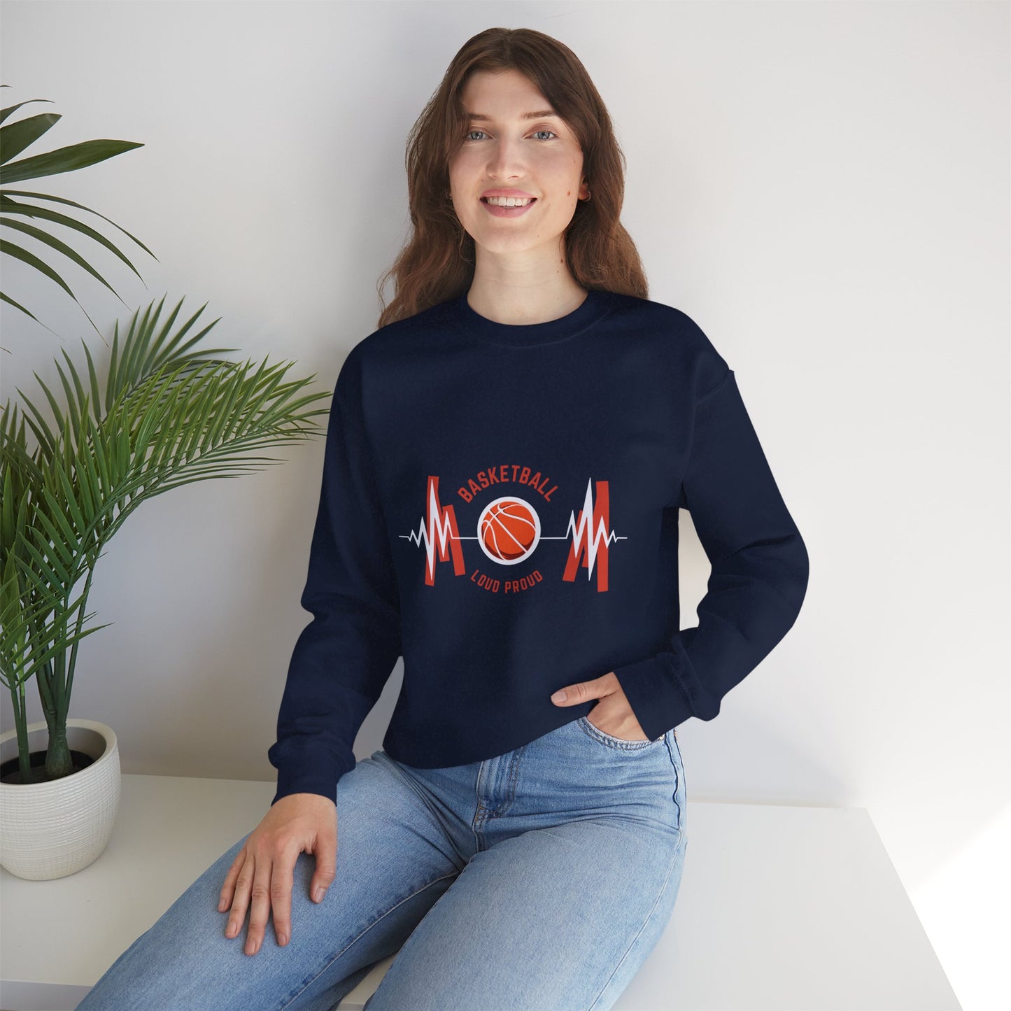 Basketball Loud & Proud Crewneck Sweatshirt for Sports Enthusiasts