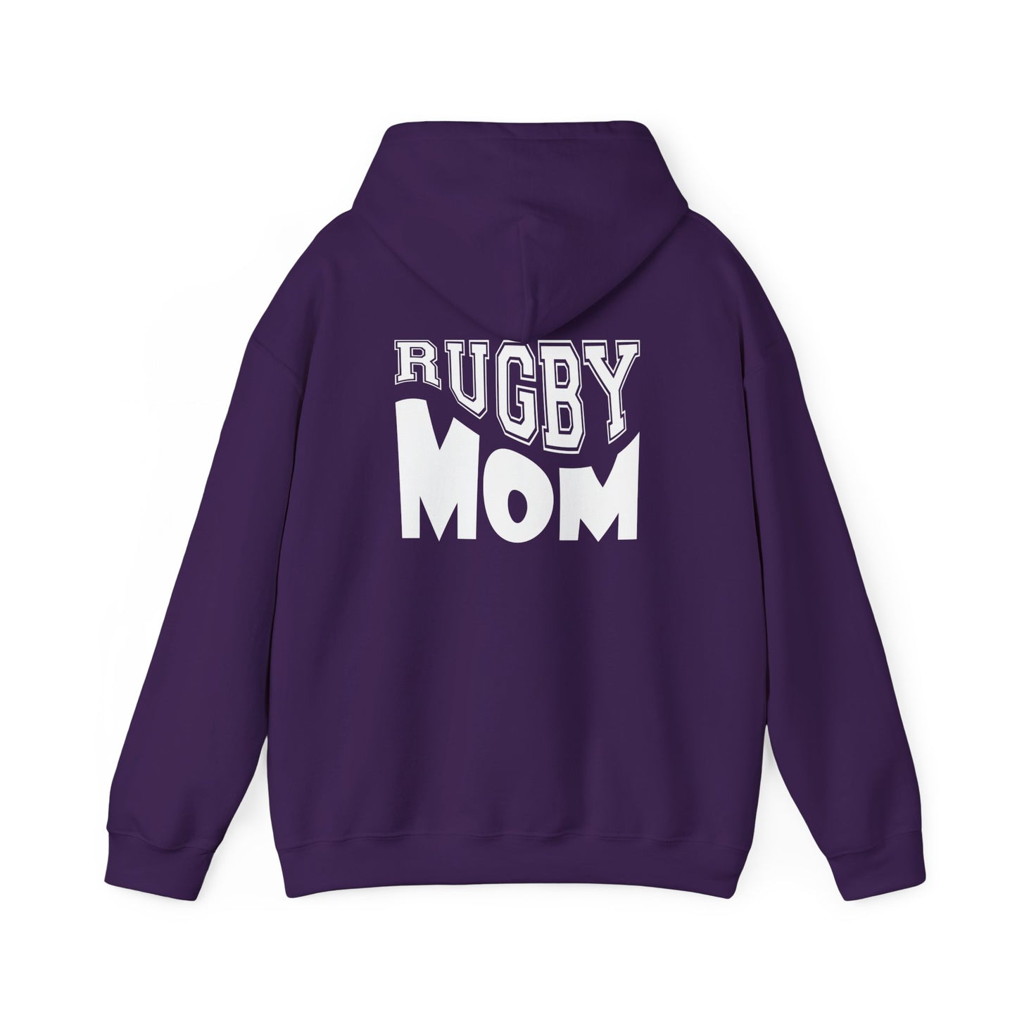 Rugby Mom America Hooded Sweatshirt | Unisex Heavy Blend | Sports Gift