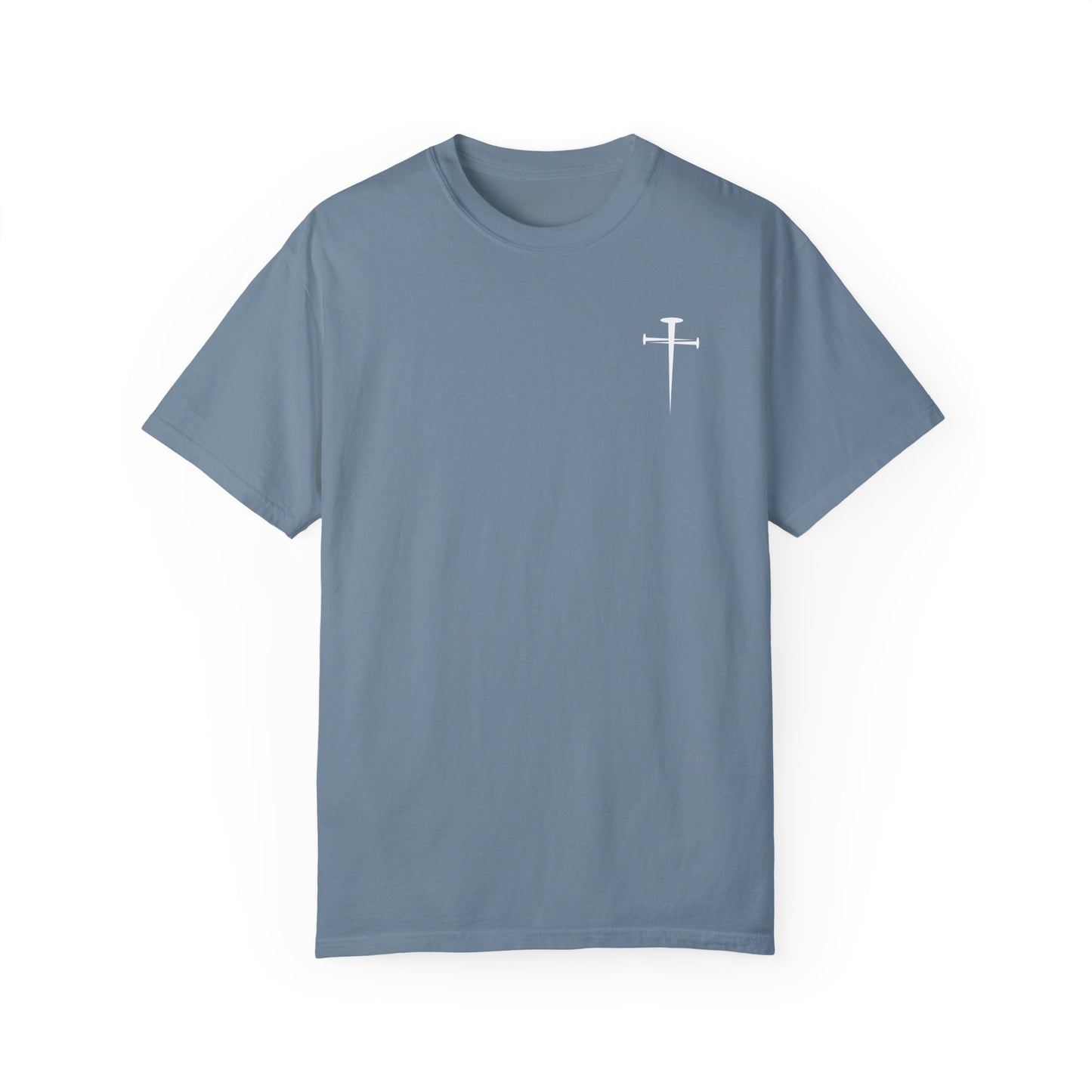 Minimalist Unisex Garment-Dyed T-Shirt with Cross Design