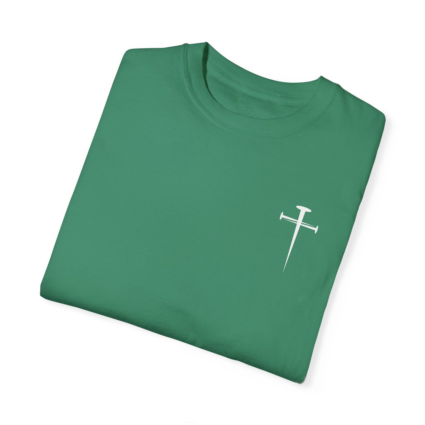 Minimalist Unisex Garment-Dyed T-Shirt with Cross Design