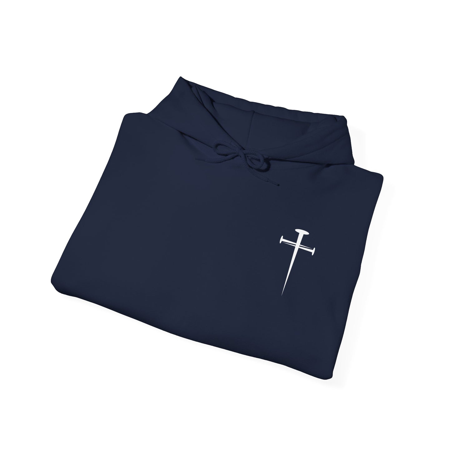 Unisex Heavy Blend™ Hooded Sweatshirt - Minimalist Design with Cross Logo
