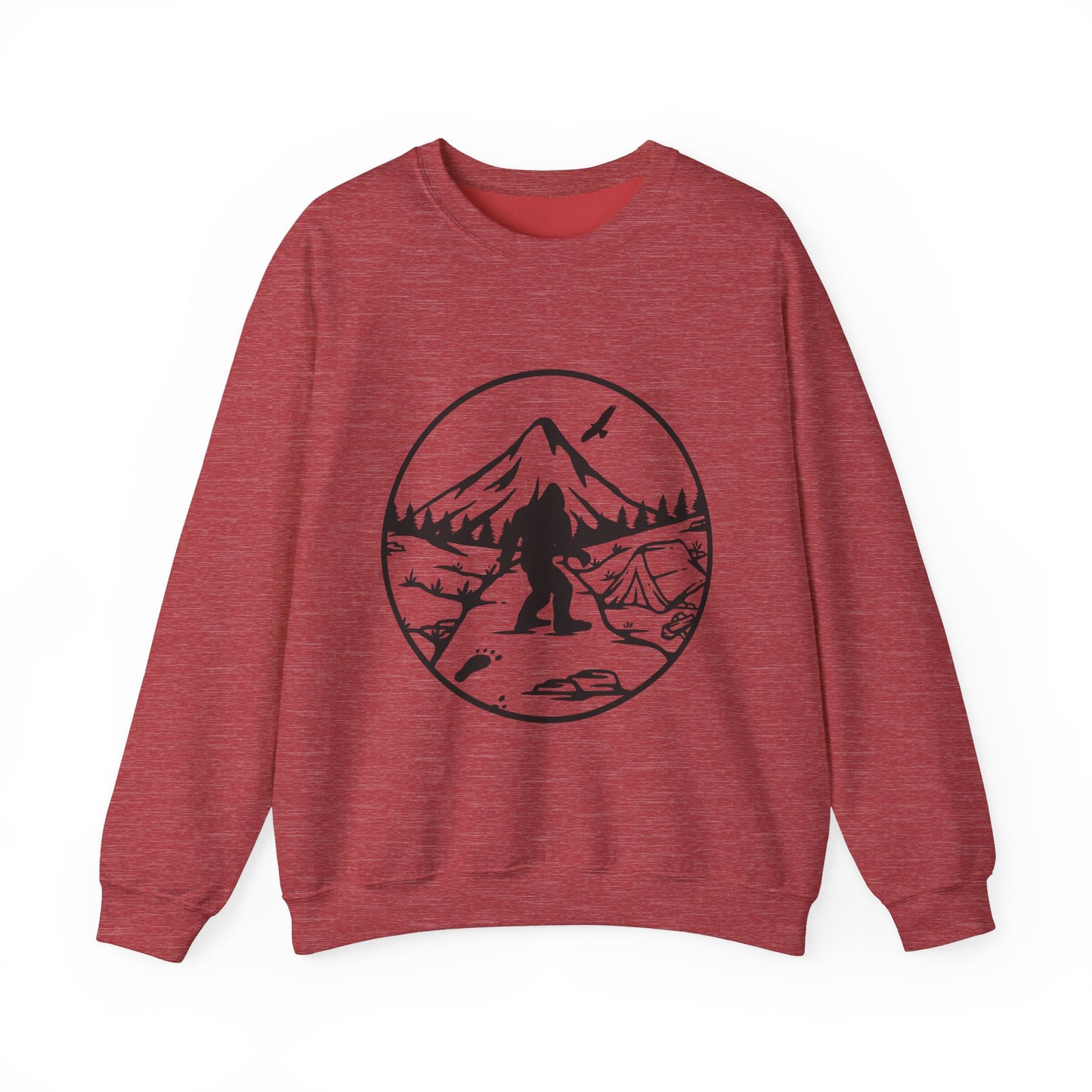 Bigfoot Adventure Unisex Heavy Blend™ Crewneck Sweatshirt – Cozy Outdoor Vibes